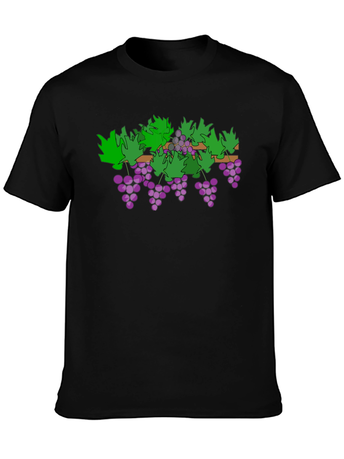 Grapes Graphic Black Tee - Unique Design