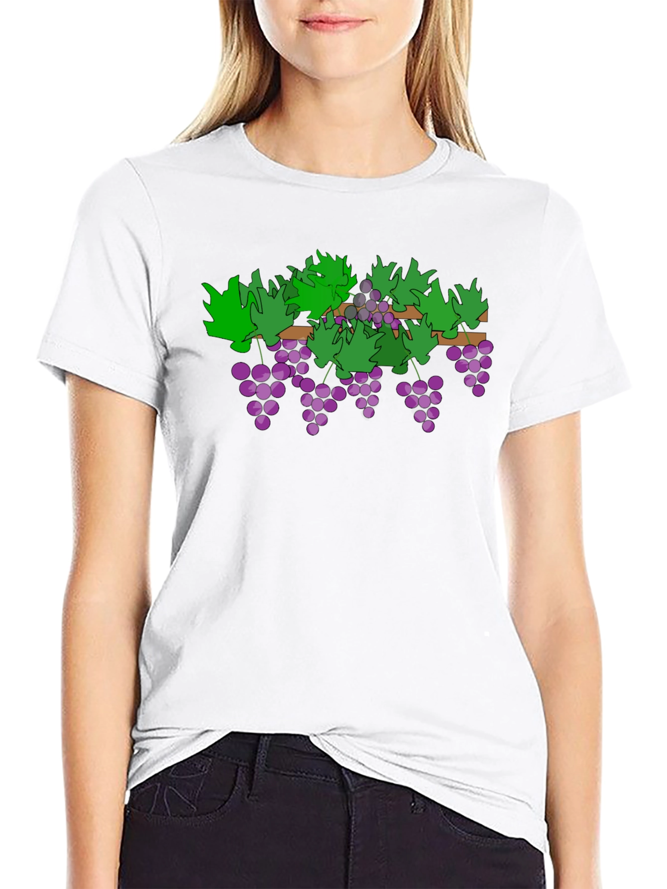 Grapes Graphic Black Tee - Unique Design