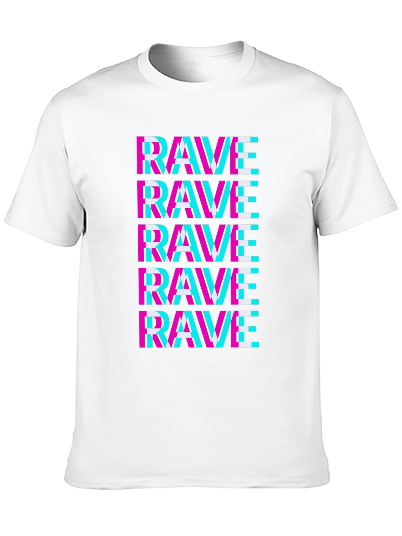 Rave Glitch T-Shirt - Neon Party Vibes