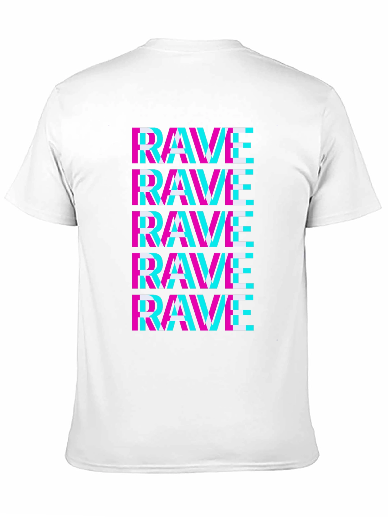 Rave Glitch T-Shirt - Neon Party Vibes