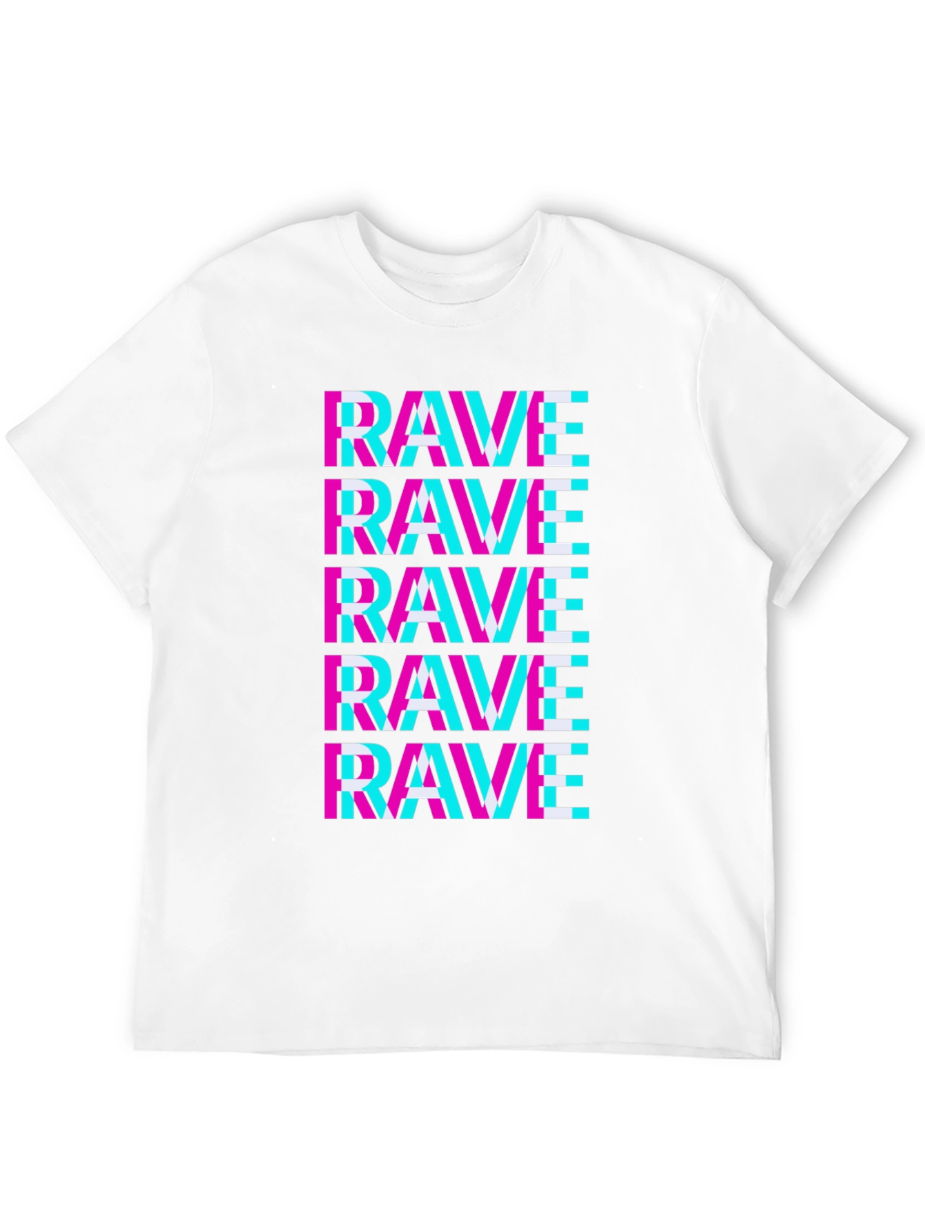 Rave Glitch T-Shirt - Neon Party Vibes