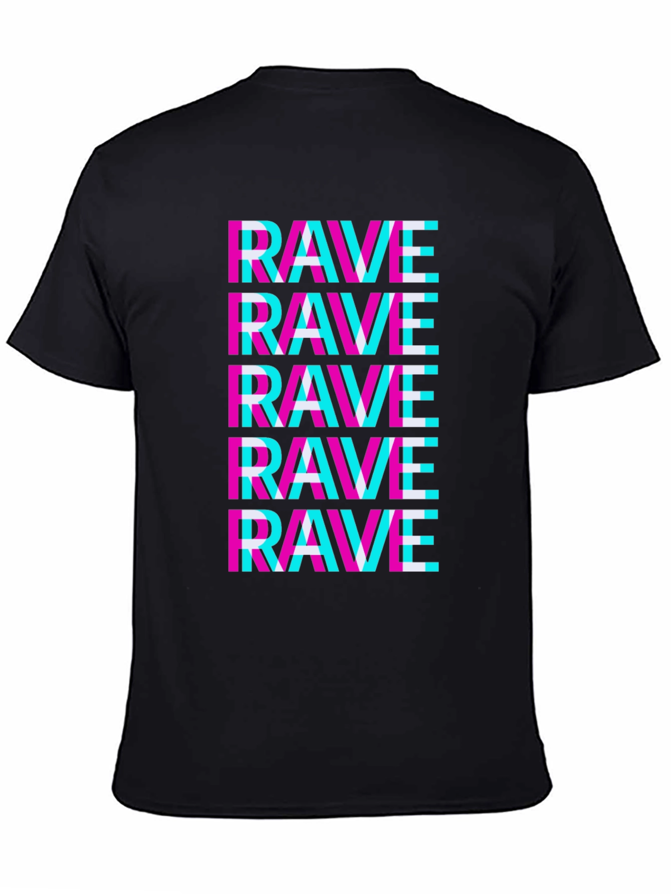 Rave Glitch T-Shirt - Neon Party Vibes