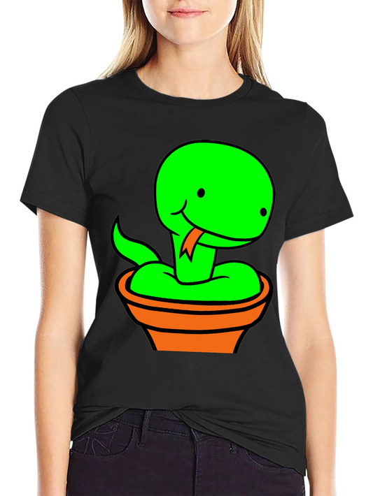 Pot Snake Graphic Tee - Fun Snake T-Shirt
