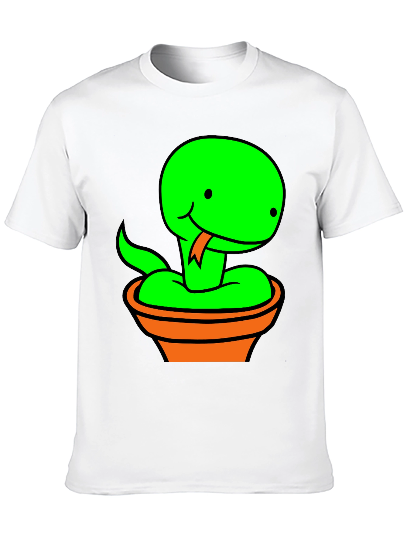 Pot Snake Graphic Tee - Fun Snake T-Shirt