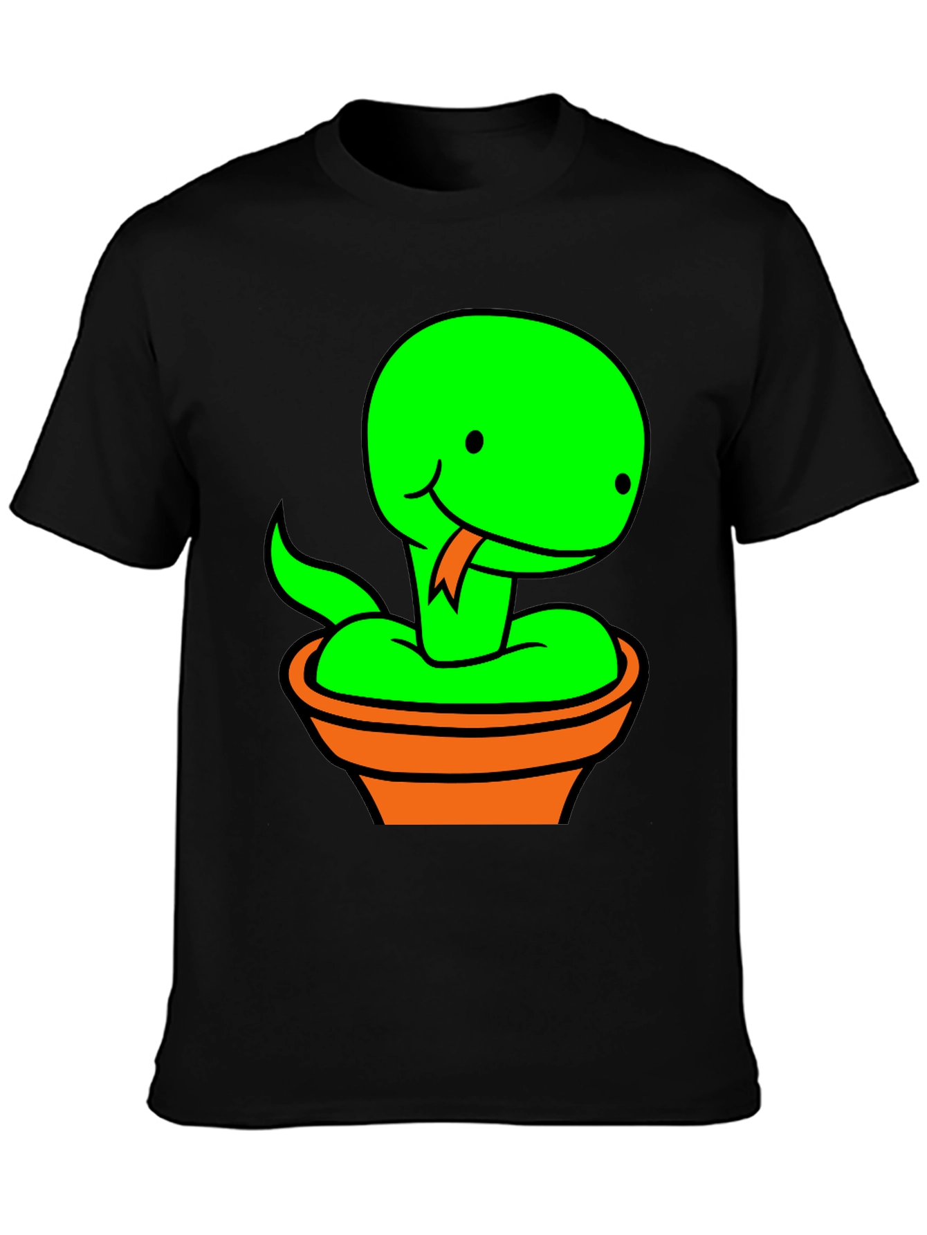 Pot Snake Graphic Tee - Fun Snake T-Shirt