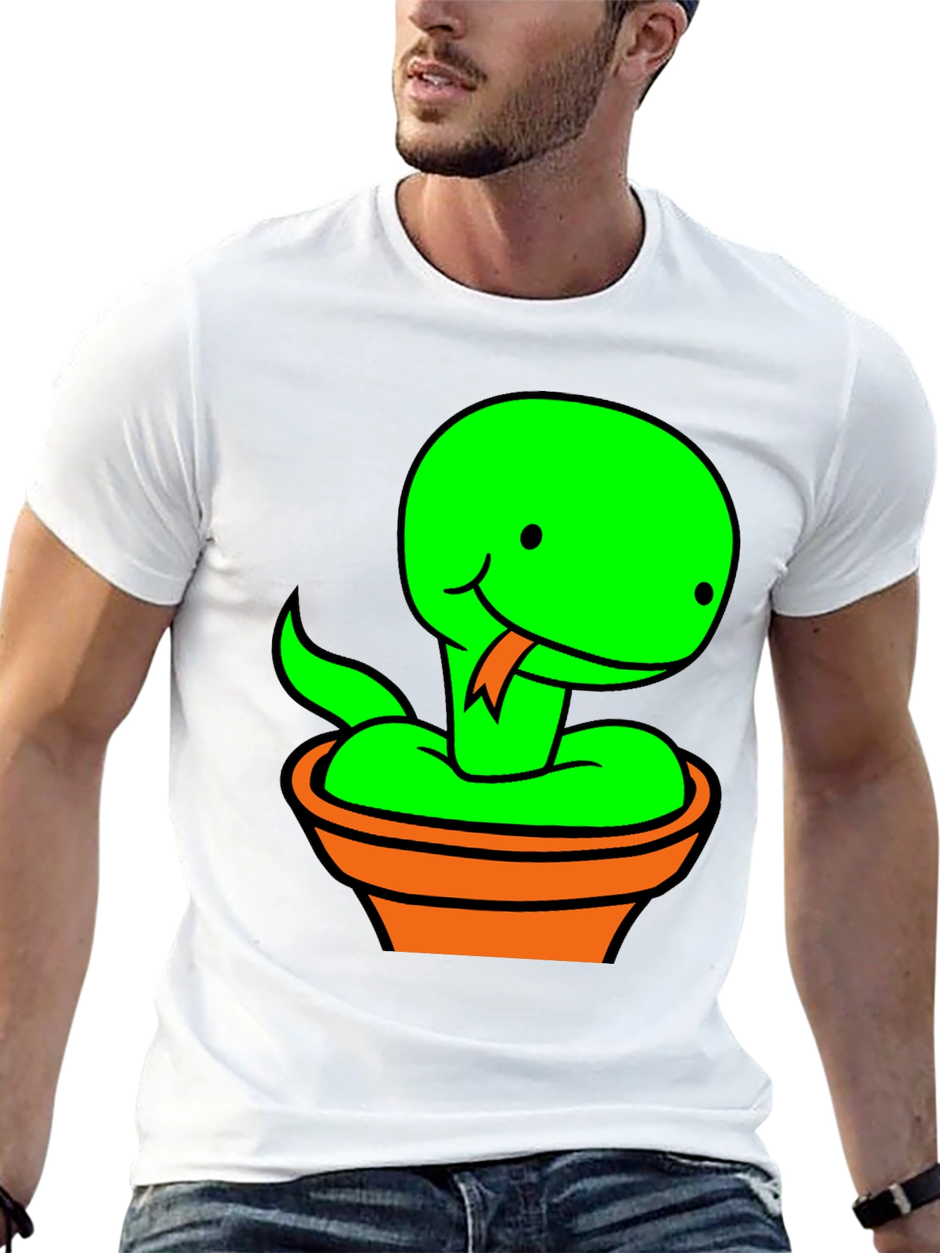 Pot Snake Graphic Tee - Fun Snake T-Shirt