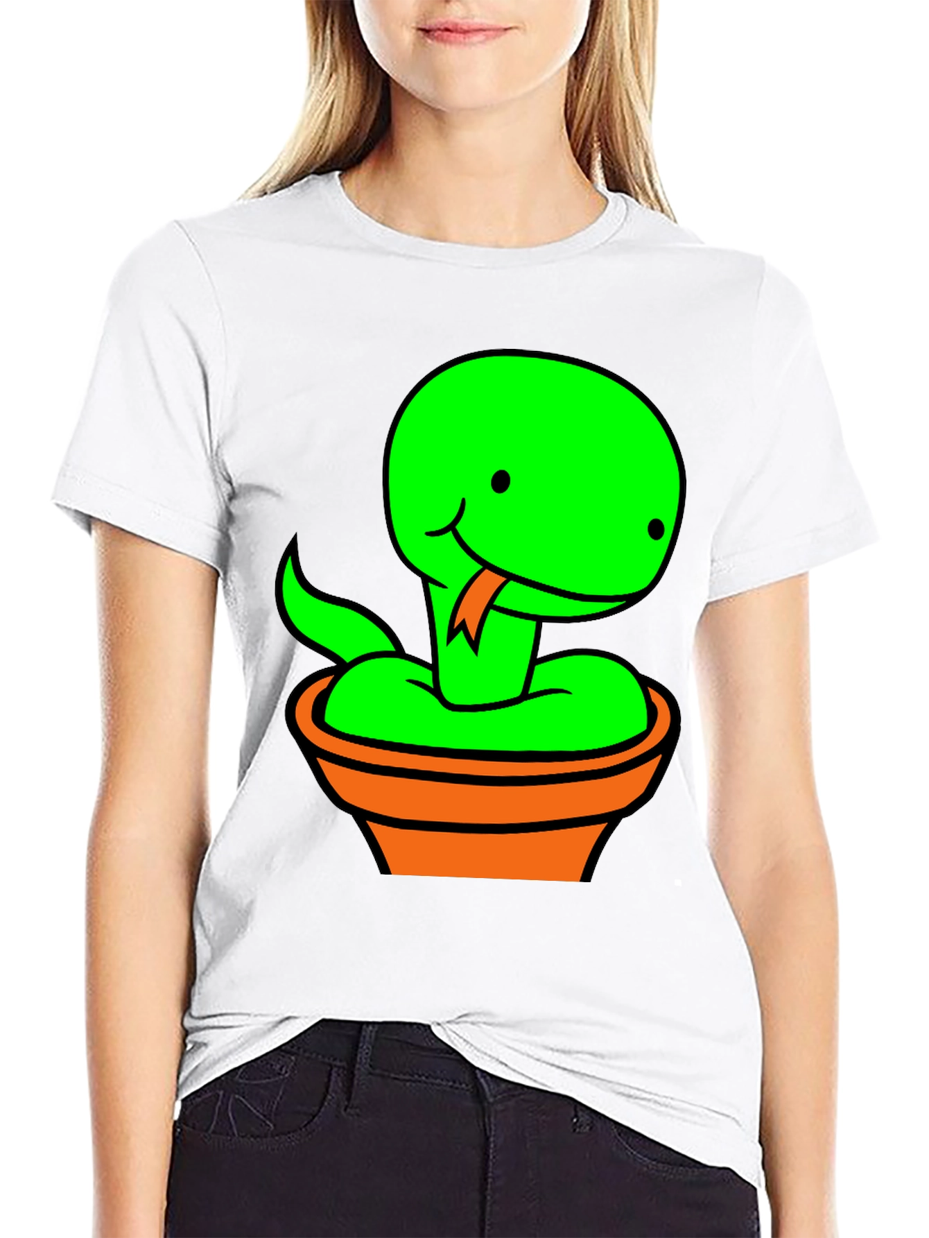 Pot Snake Graphic Tee - Fun Snake T-Shirt