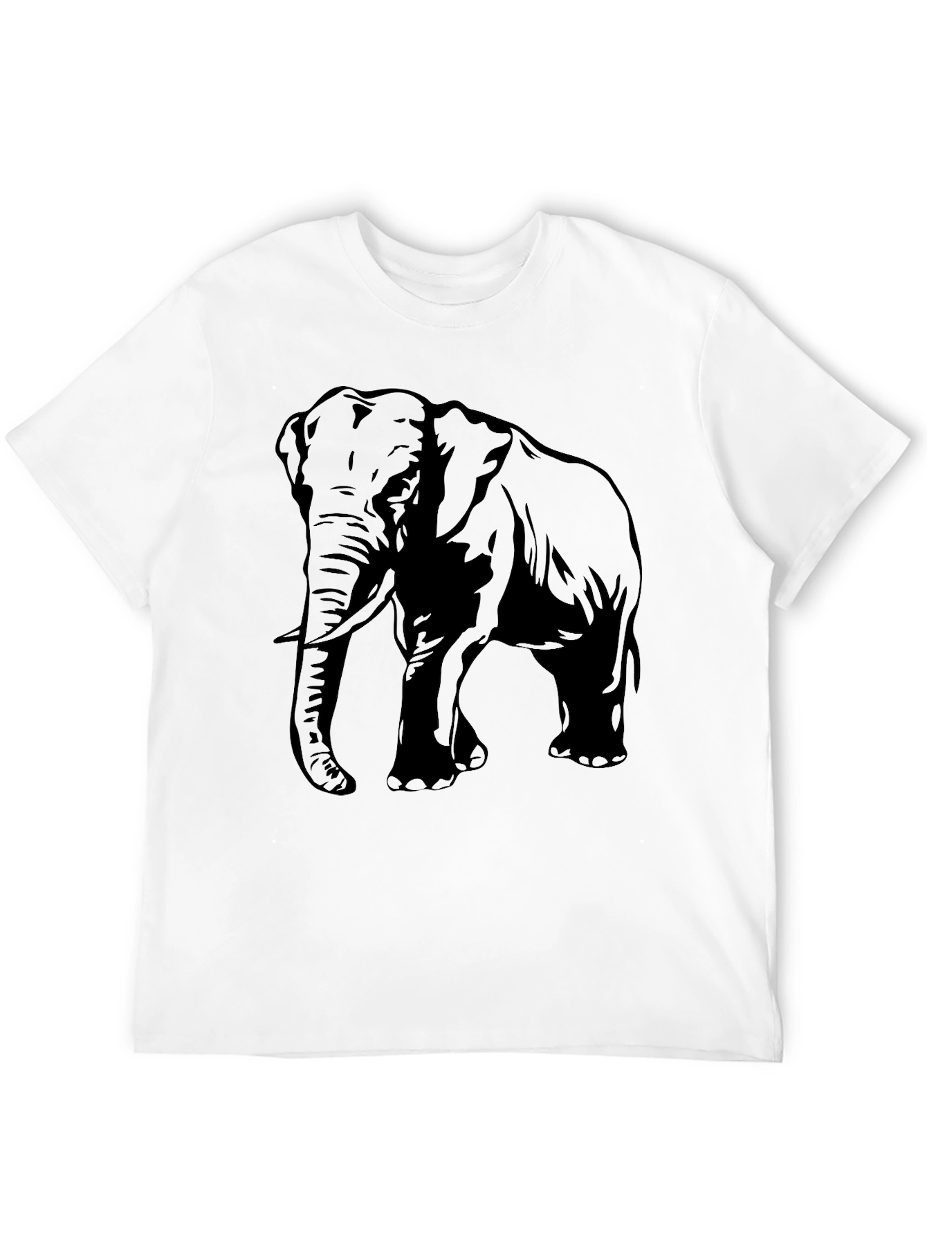 Elephant Graphic Tee - Black Cotton Comfort