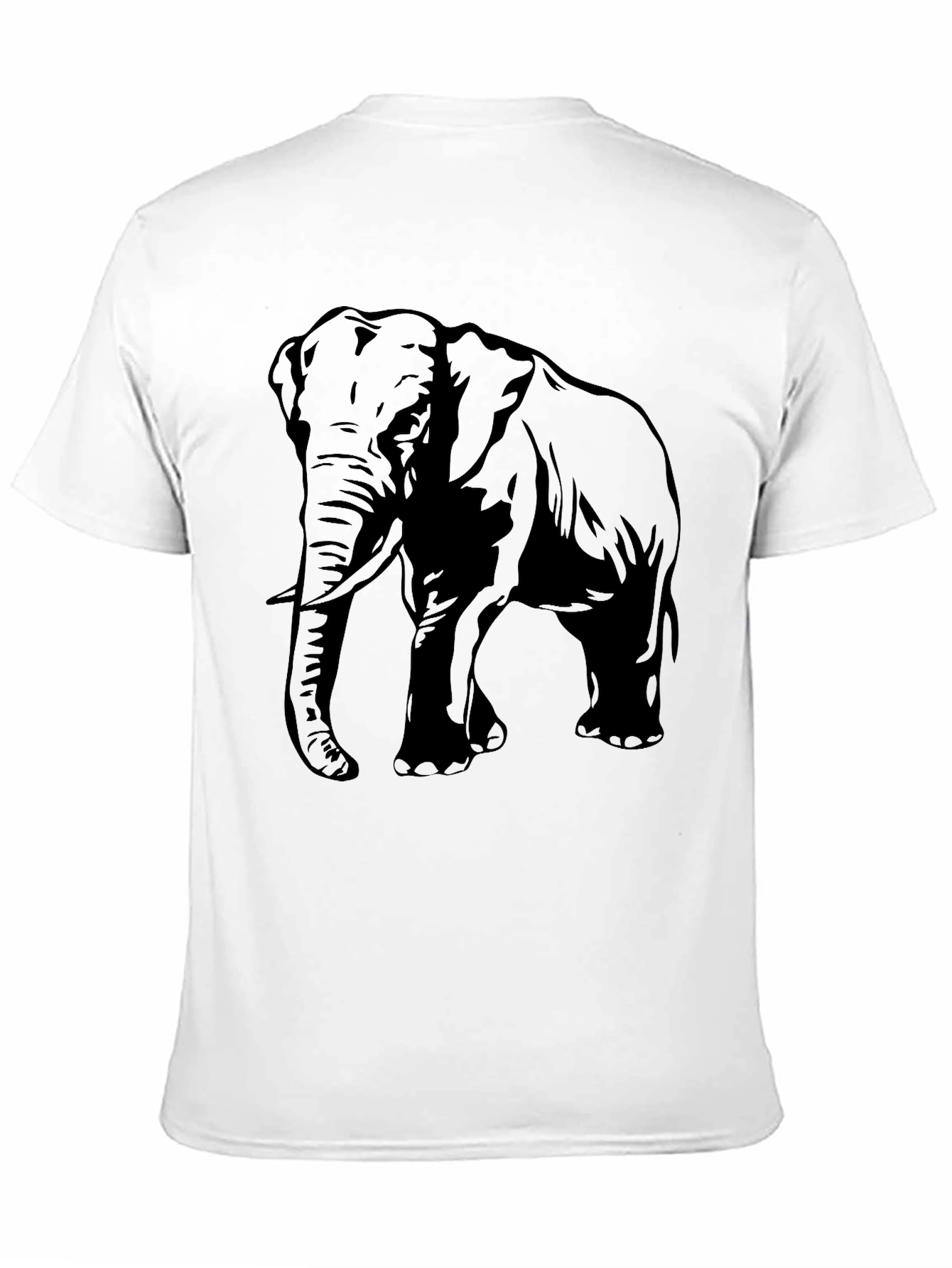 Elephant Graphic Tee - Black Cotton Comfort