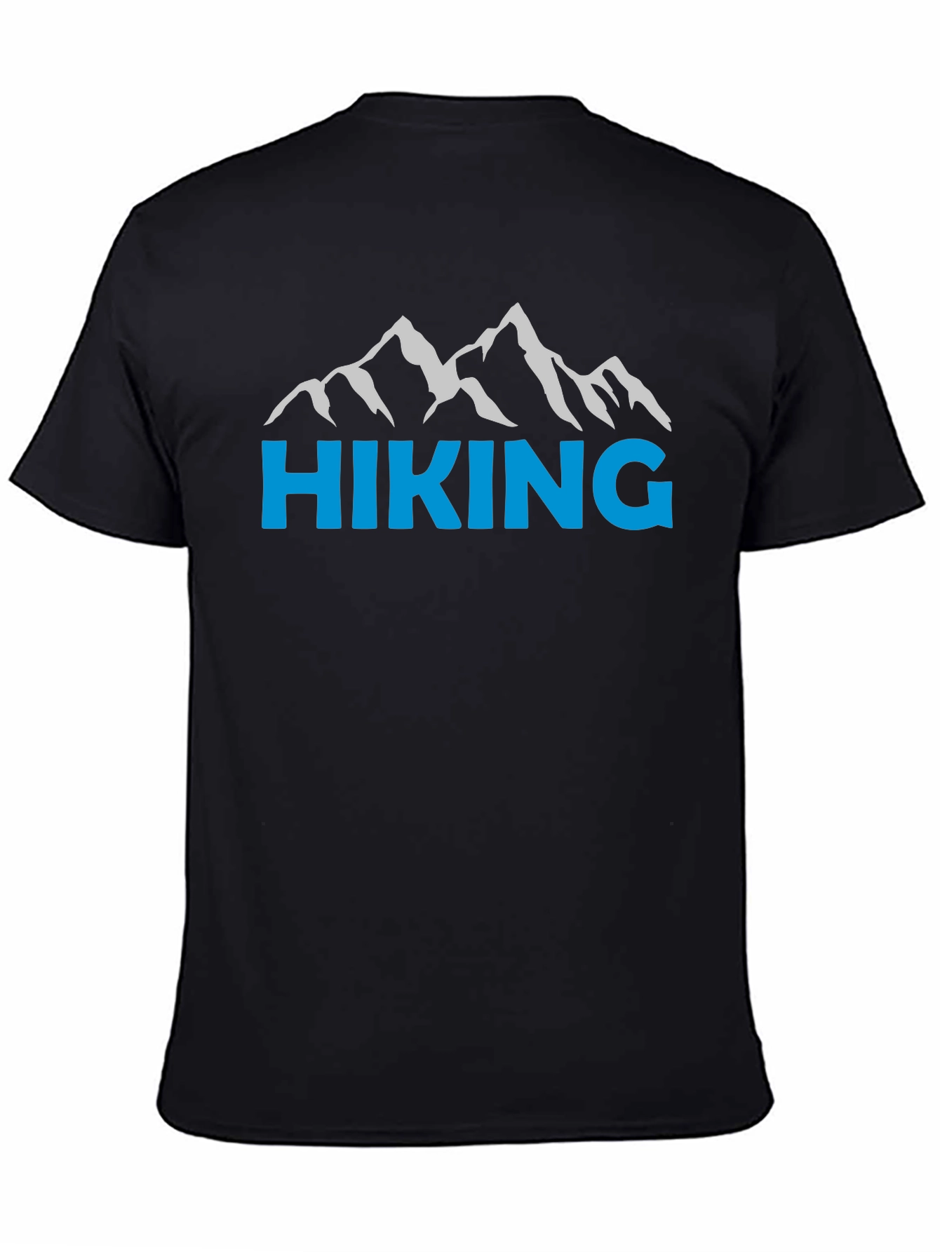 Hiking Mountain Graphic Black T-Shirt