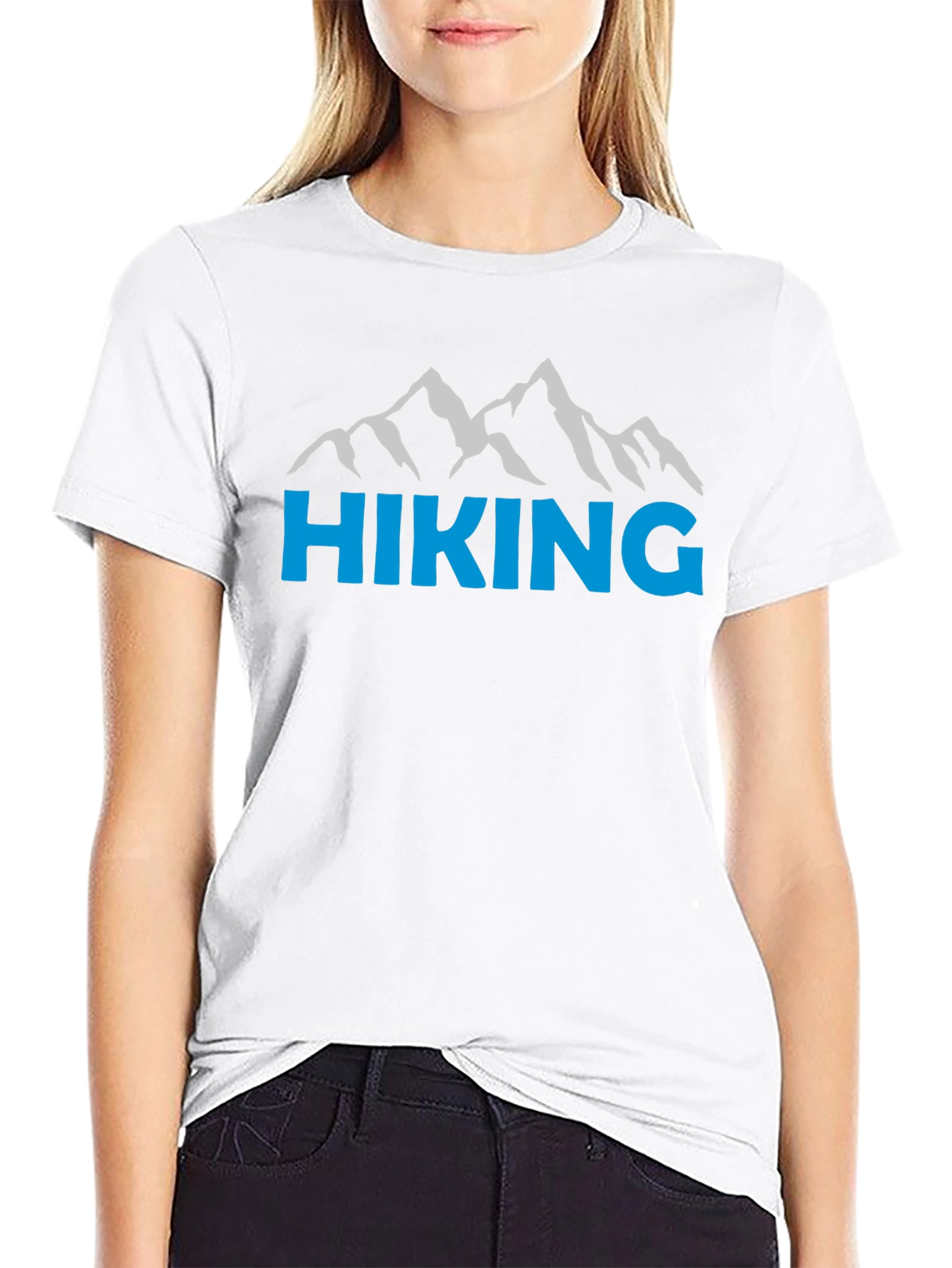 Hiking Mountain Graphic Black T-Shirt