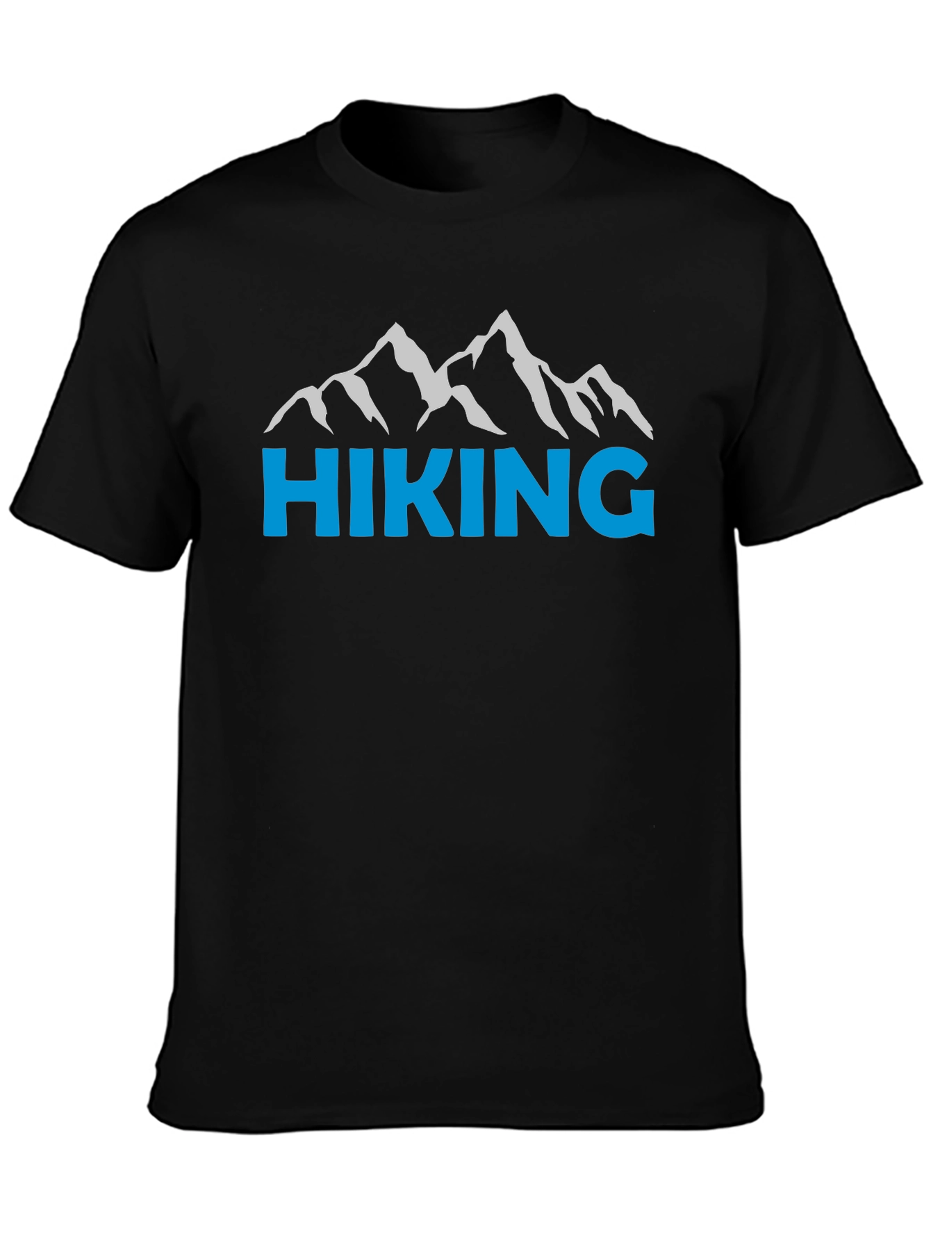 Hiking Mountain Graphic Black T-Shirt