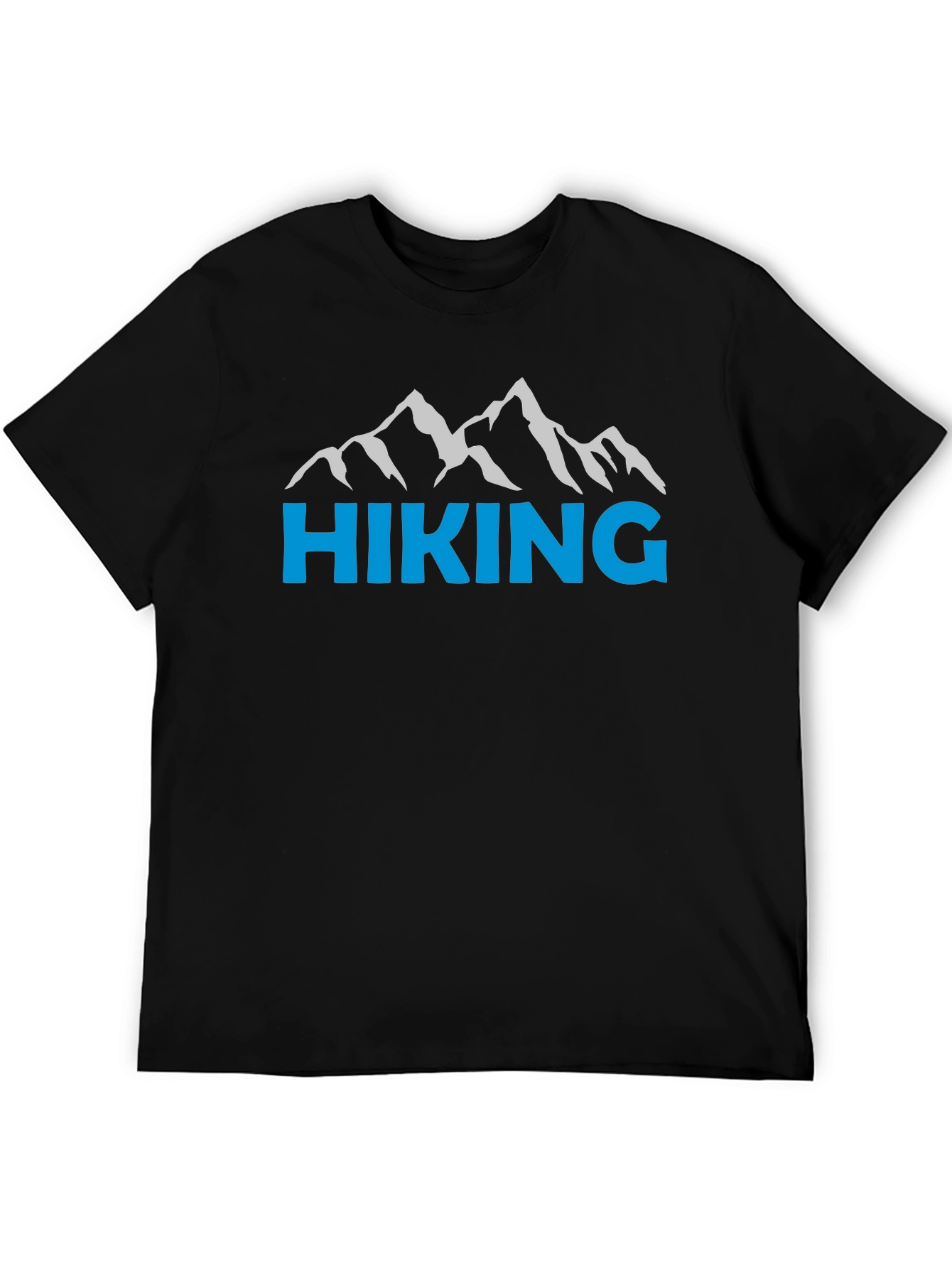 Hiking Mountain Graphic Black T-Shirt