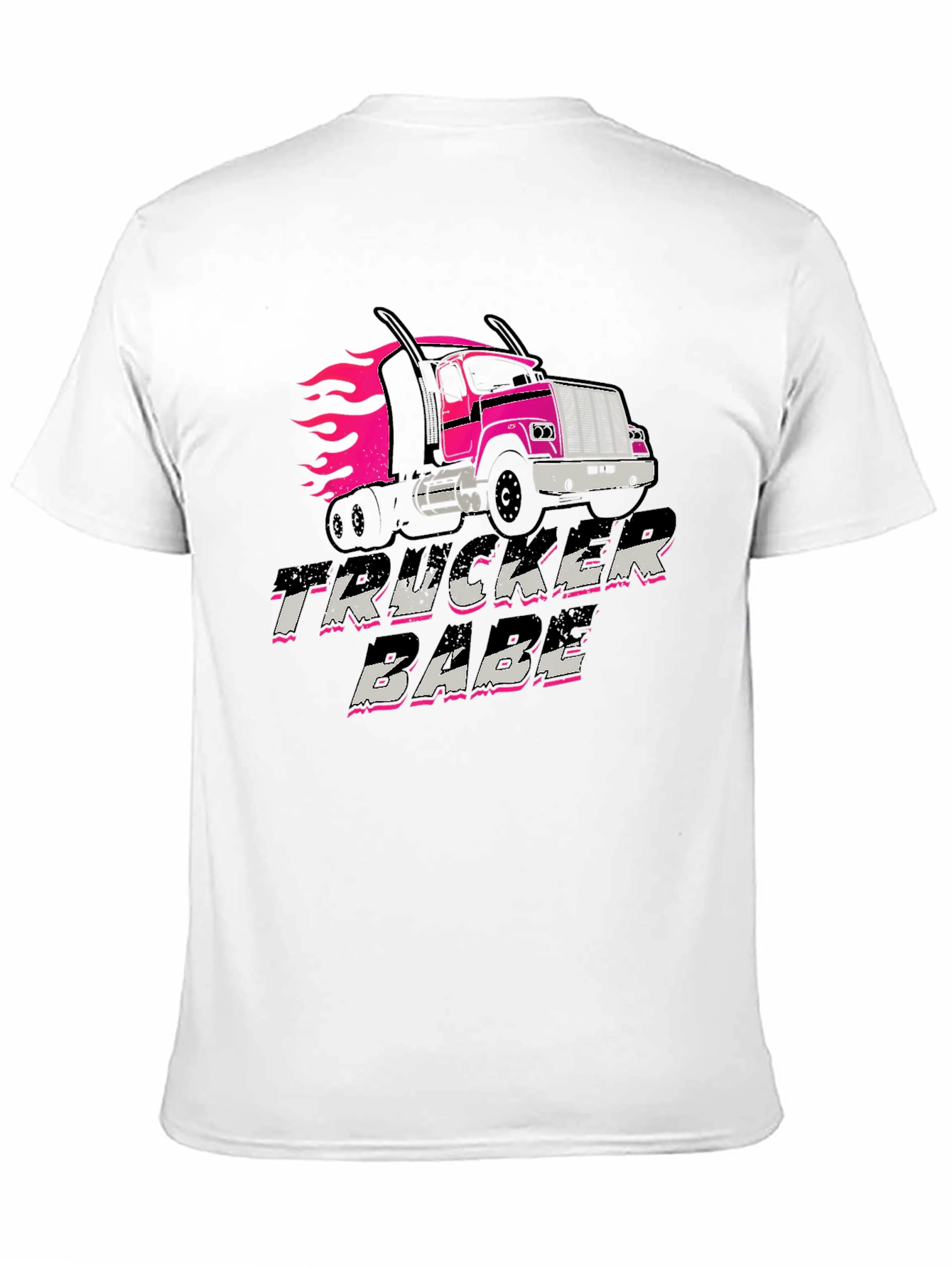 Trucker Babe Graphic Tee - Black