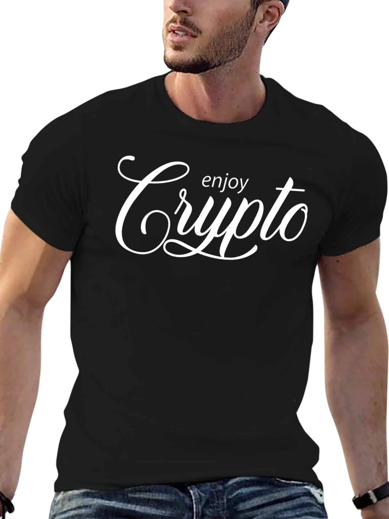 Enjoy Crypto Black Graphic Tee