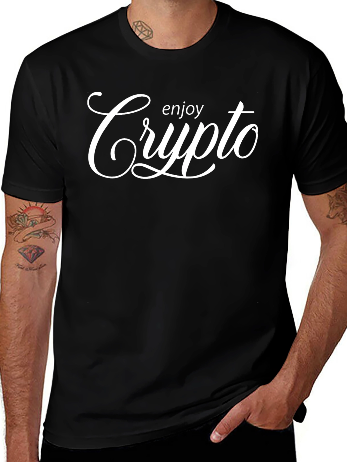 Enjoy Crypto Black Graphic Tee