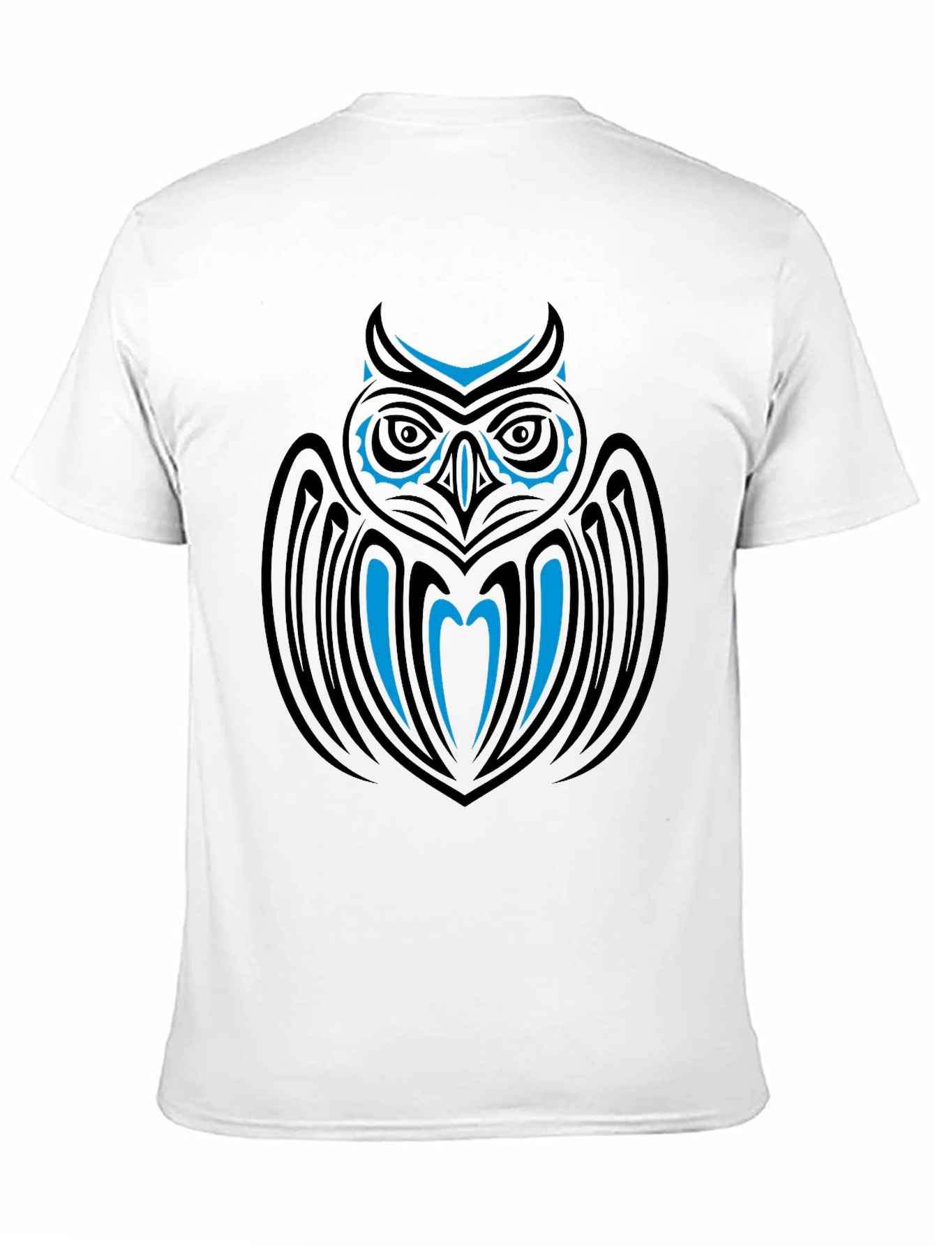 Tribal Owl Graphic Black T-Shirt
