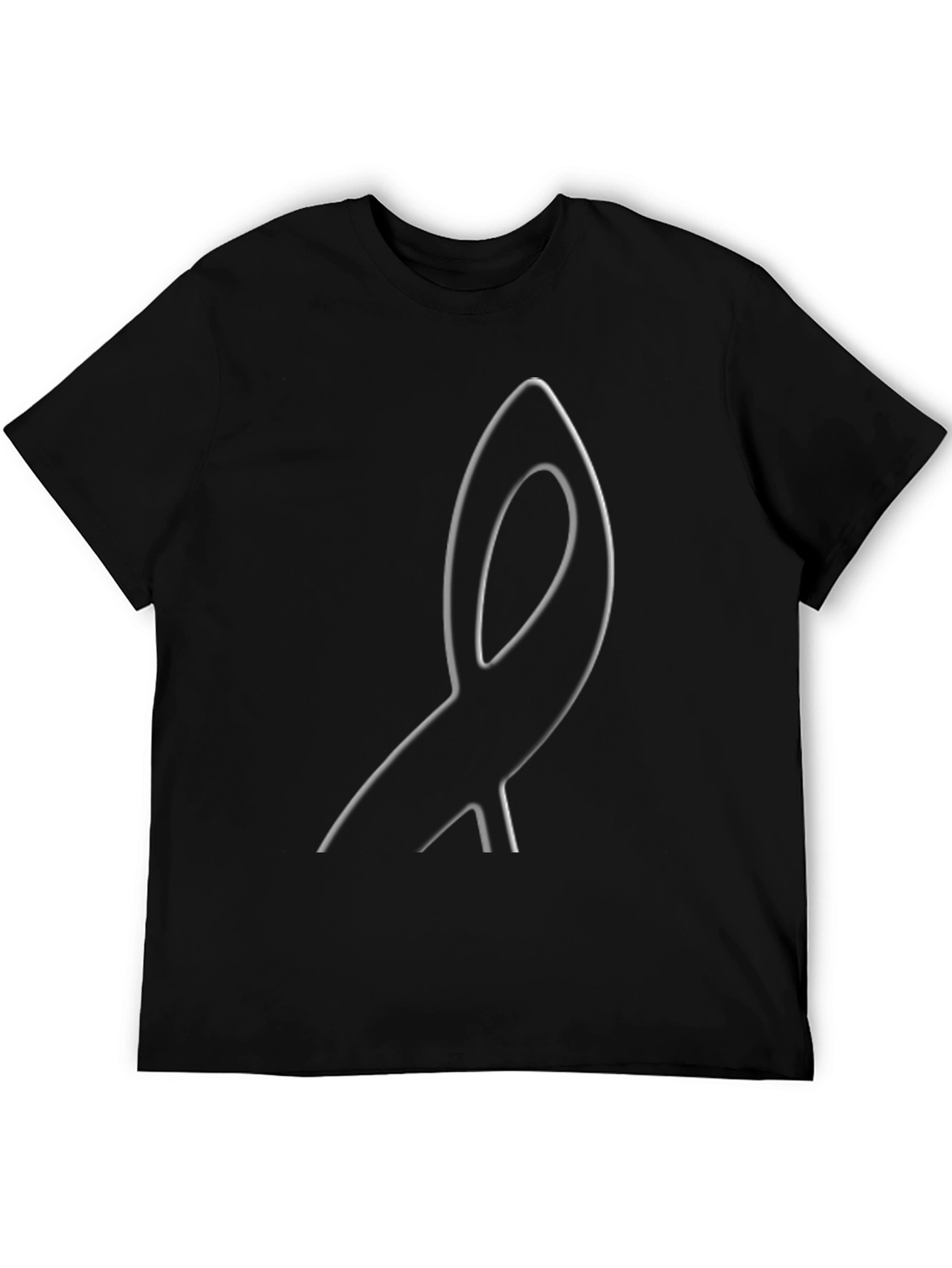 Minimalist Ear Graphic Black T-Shirt