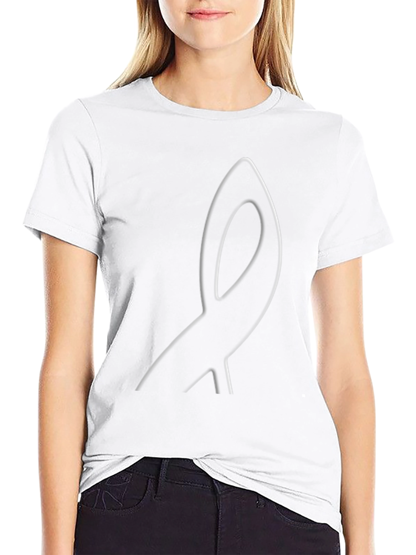 Minimalist Ear Graphic Black T-Shirt