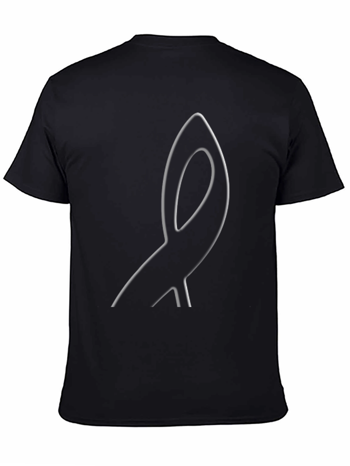 Minimalist Ear Graphic Black T-Shirt