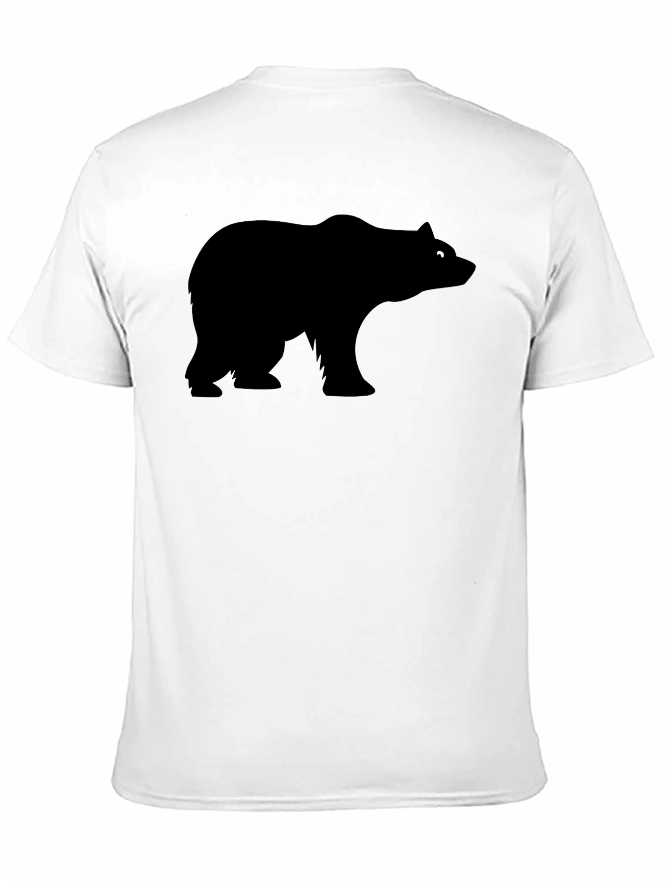 Mens Black Bear Silhouette Graphic T-Shirt