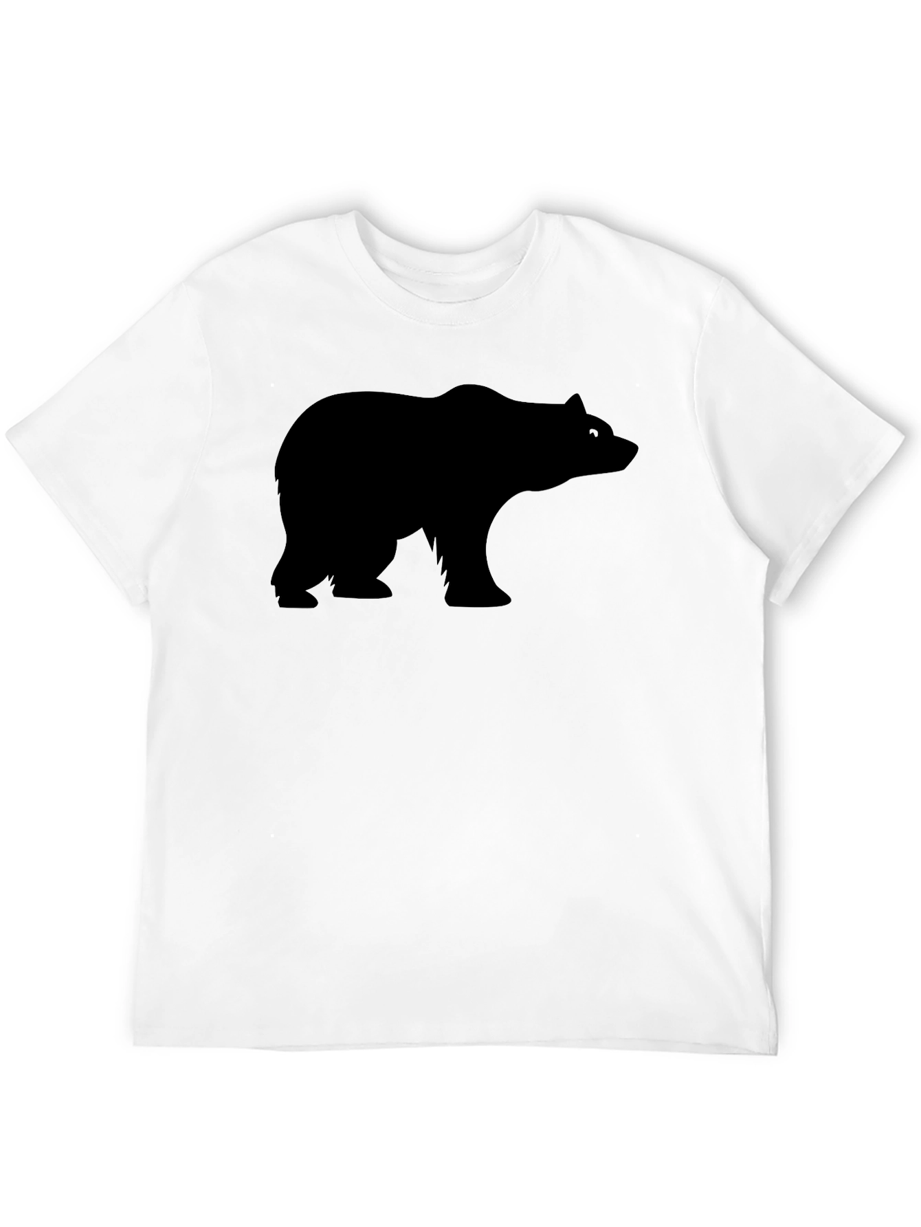 Mens Black Bear Silhouette Graphic T-Shirt