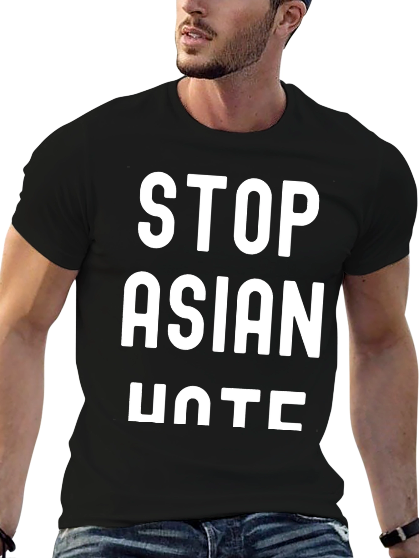 Stop Asian Hate Graphic Tee - Black