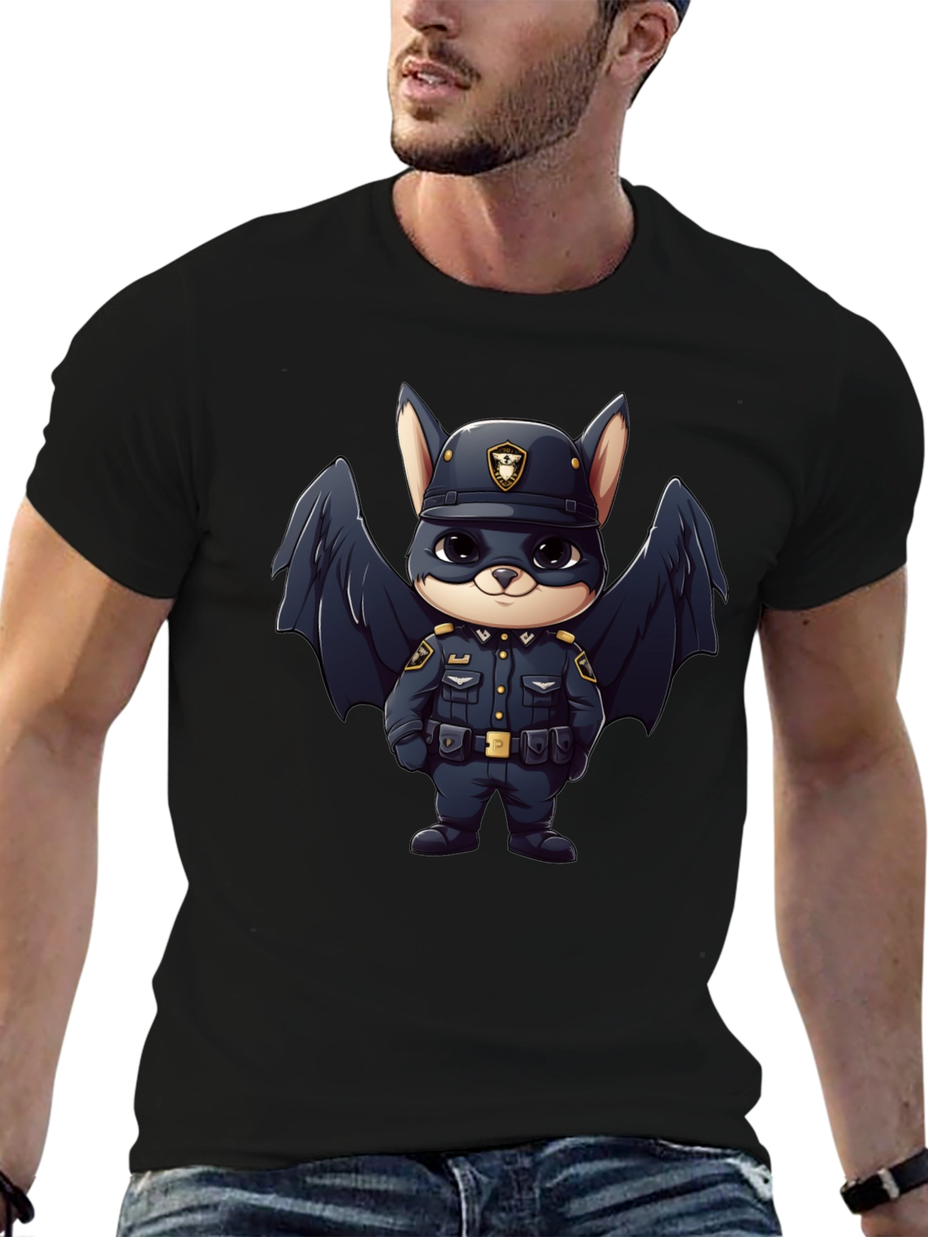 Cute Bat Officer T-Shirt