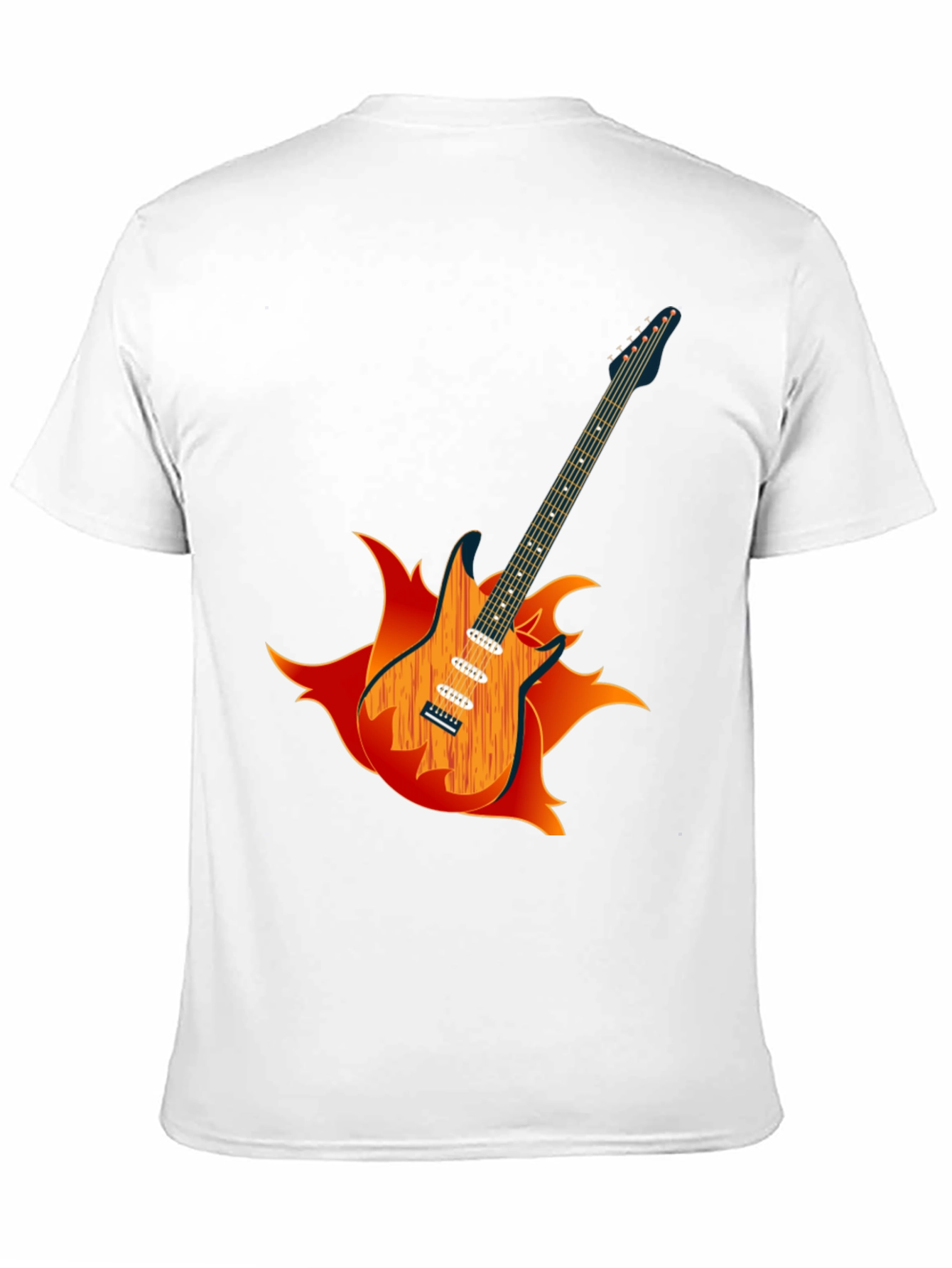 Flaming Guitar Graphic Tee - Rock On!