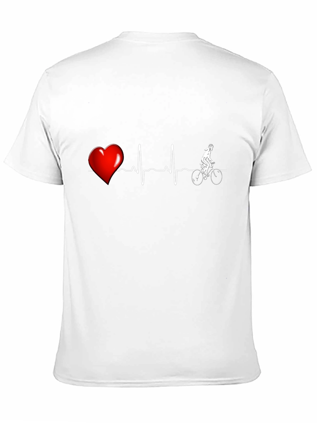 Heartbeat Cyclist Graphic Tee - Black
