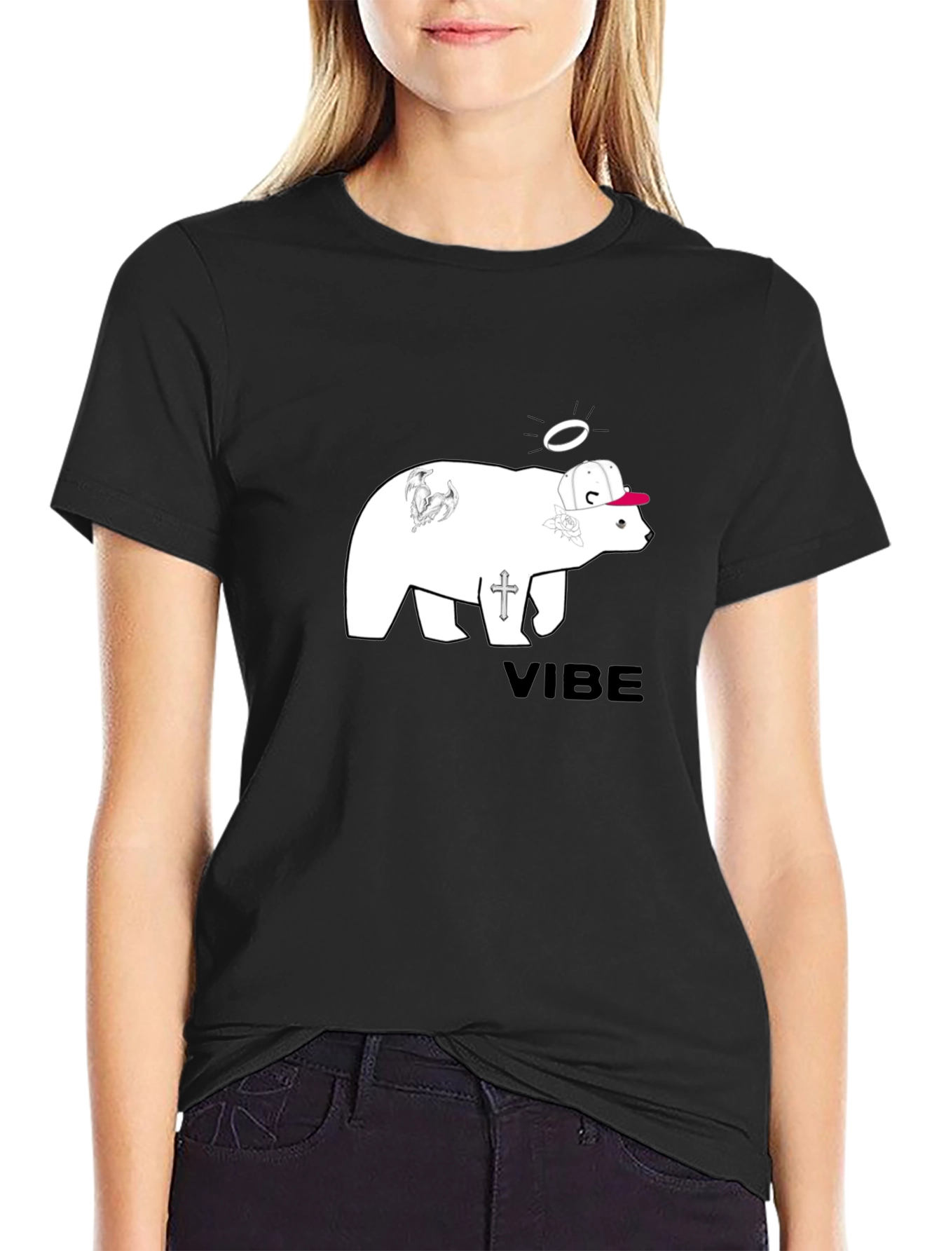 Vibe Bear Graphic Tee - Cool Streetwear Style
