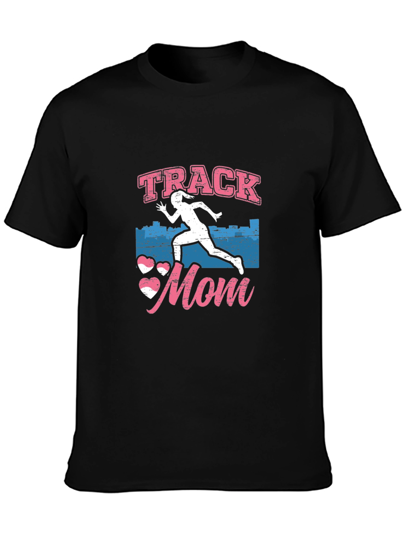 Track Mom Black Graphic Tee