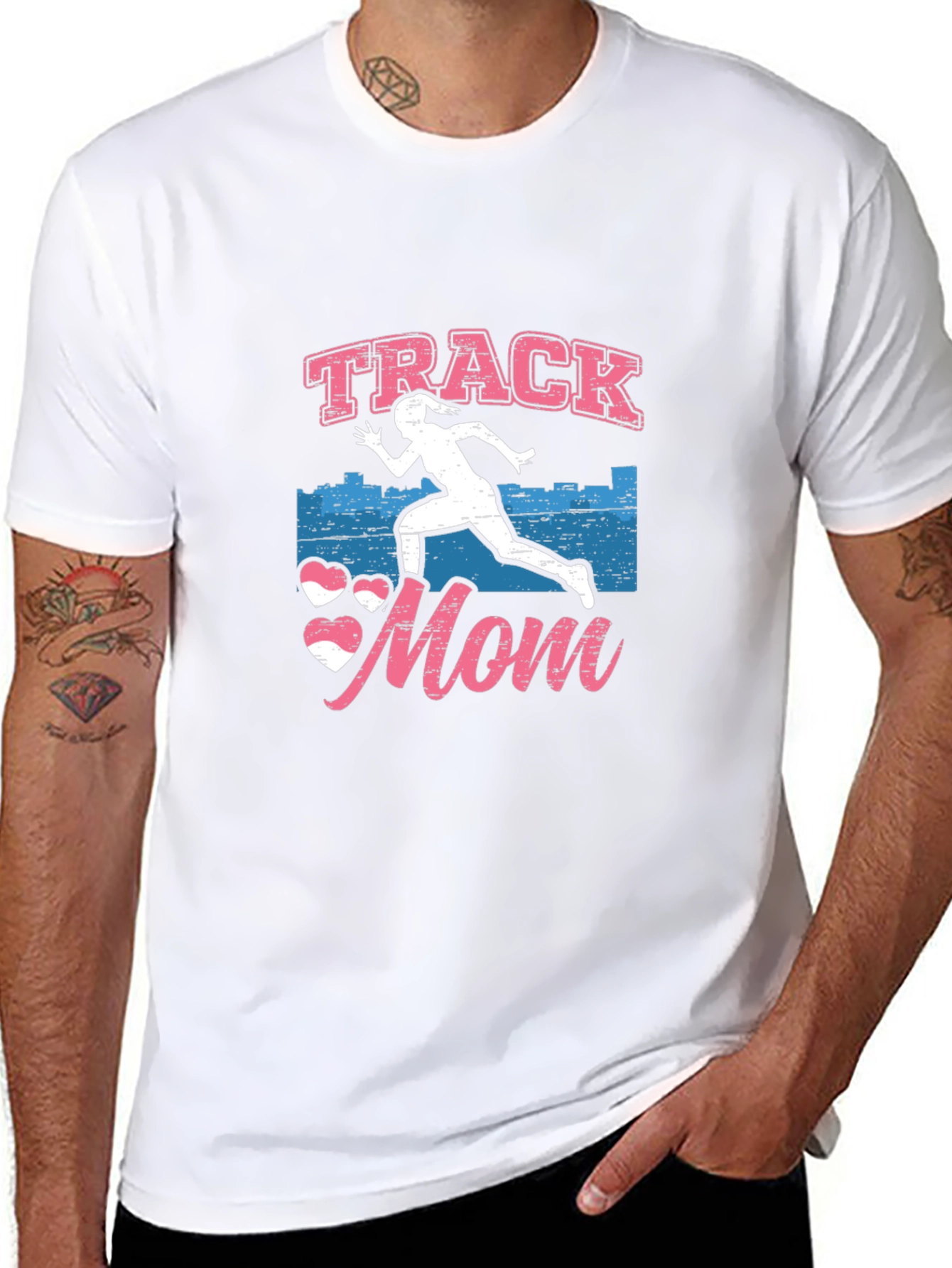 Track Mom Black Graphic Tee