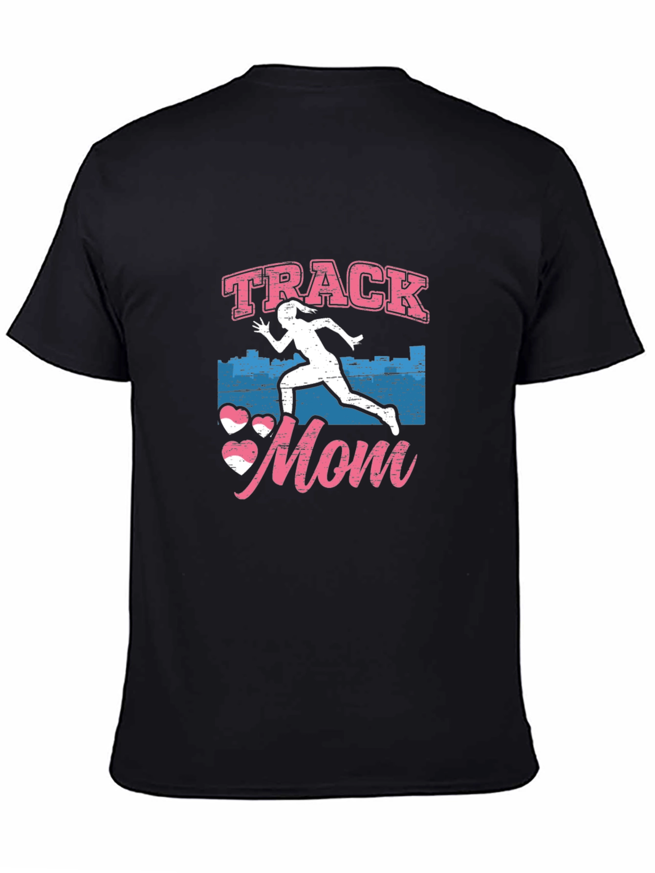 Track Mom Black Graphic Tee