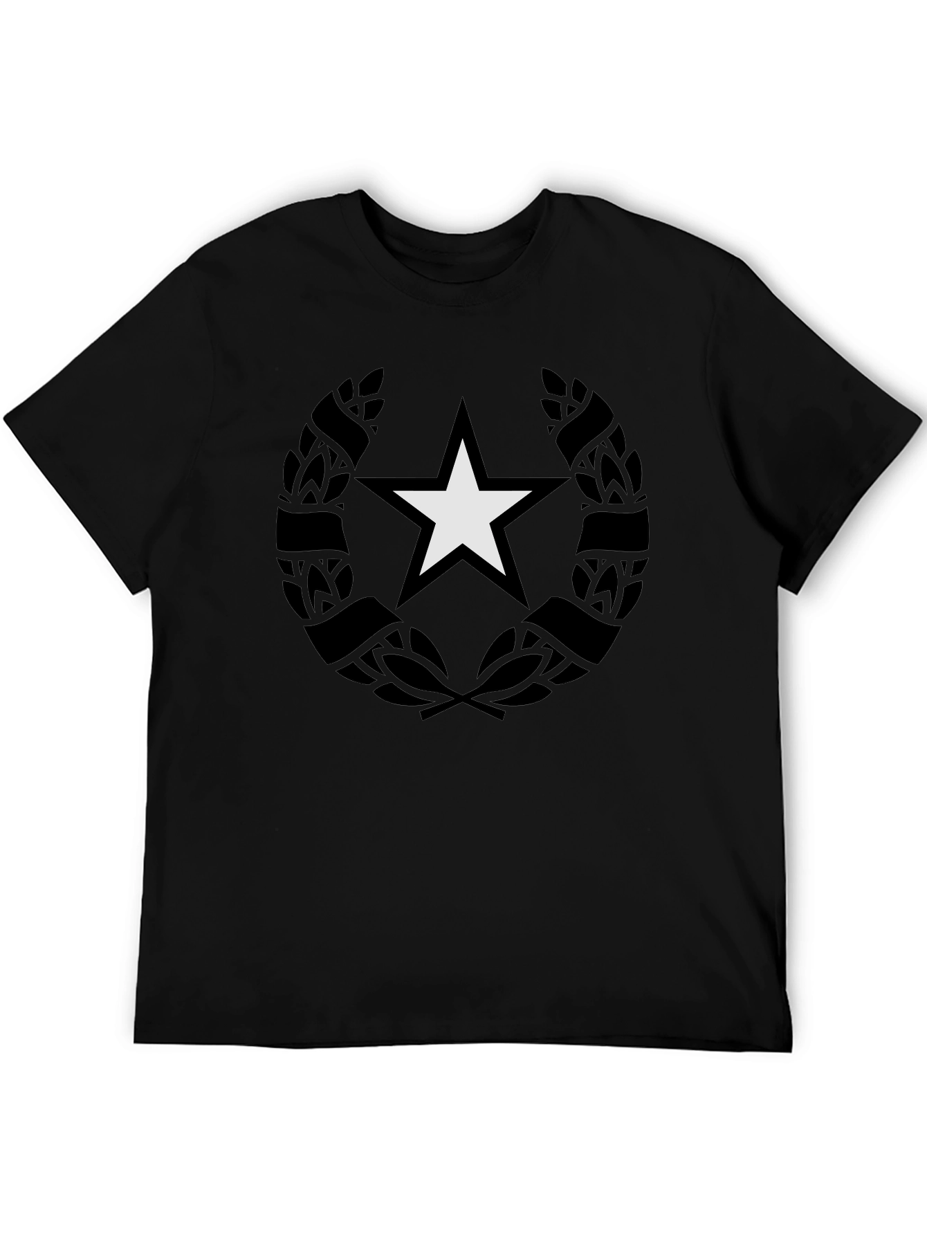 Star Wreath Graphic Black T-Shirt