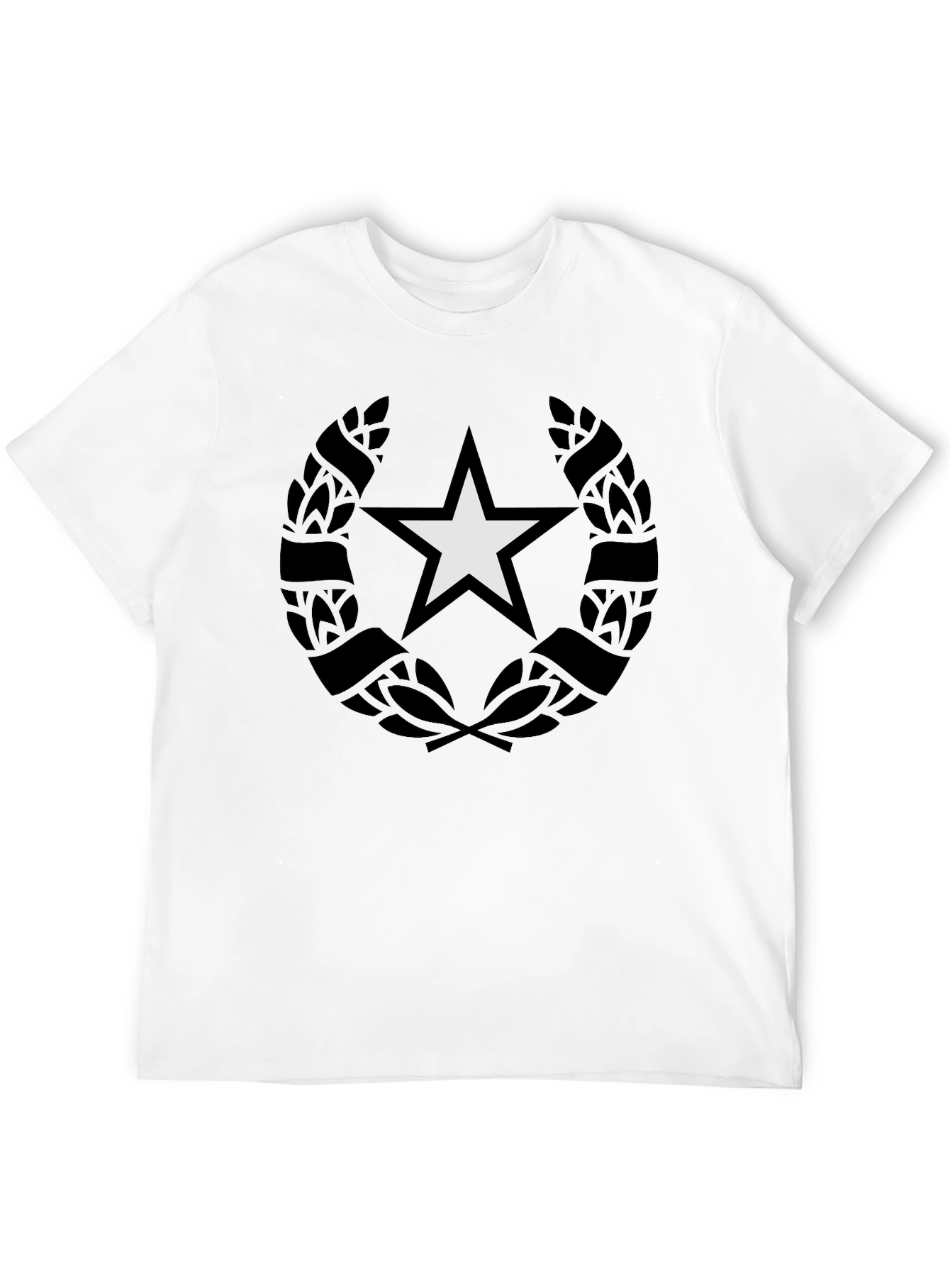 Star Wreath Graphic Black T-Shirt