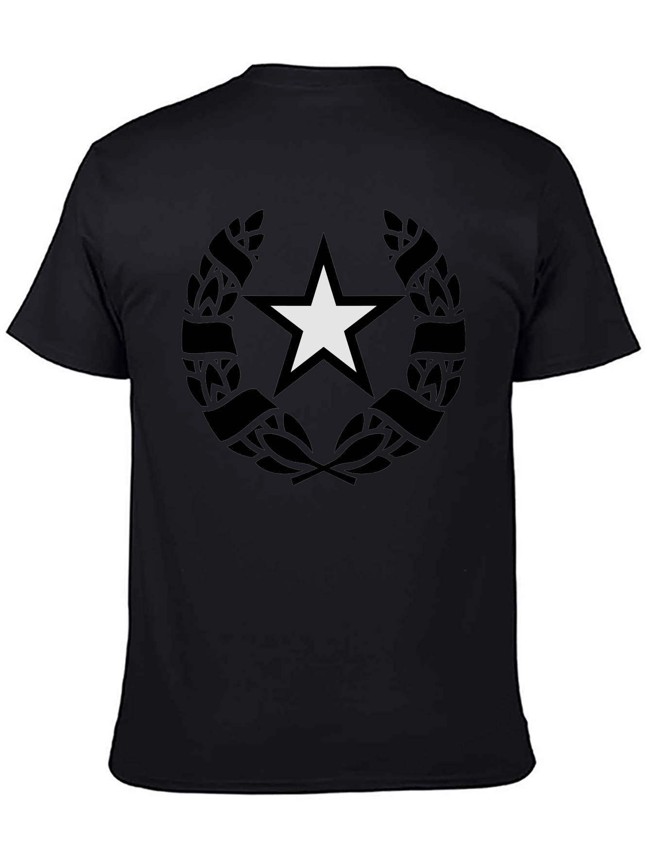 Star Wreath Graphic Black T-Shirt