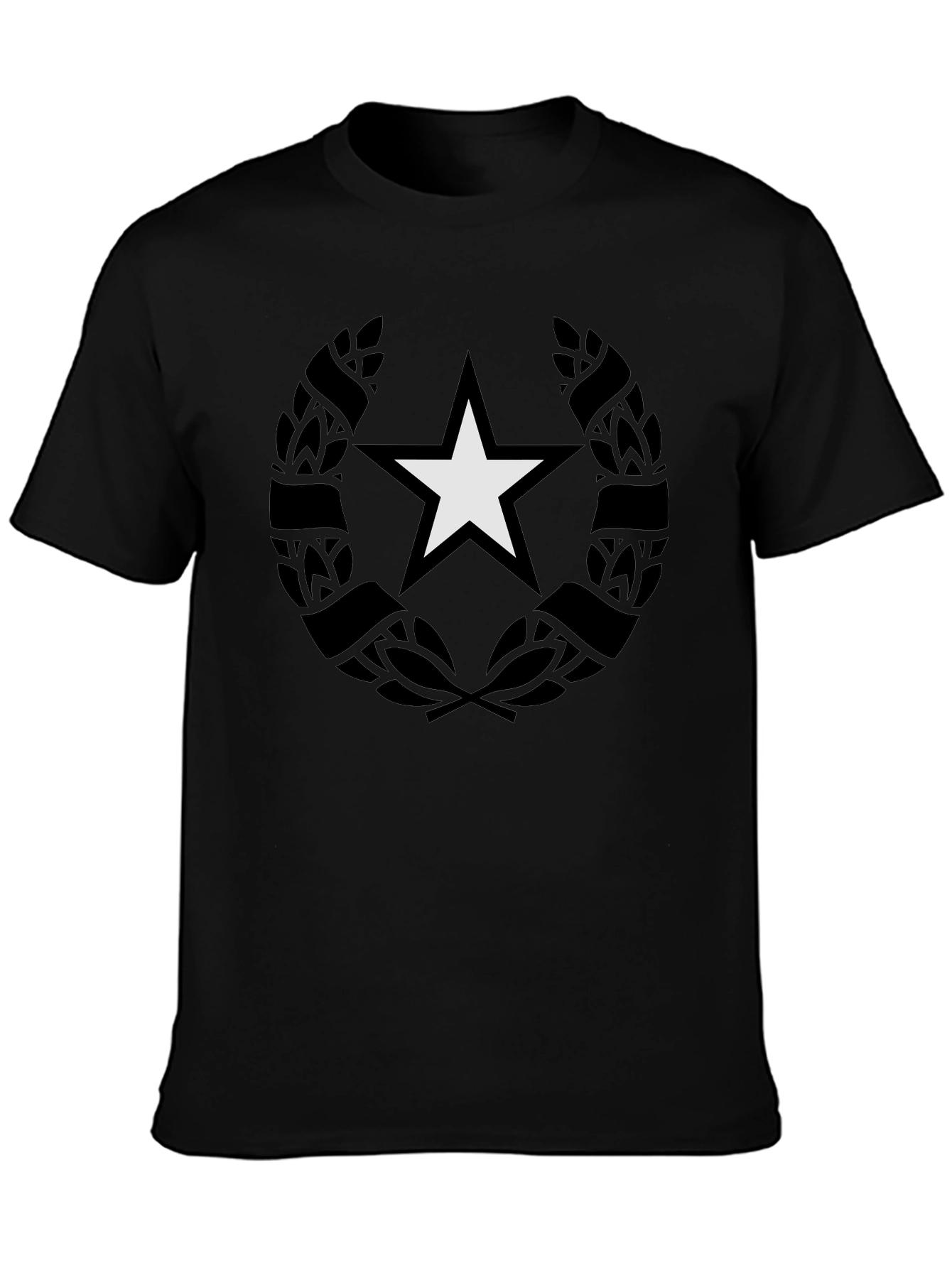 Star Wreath Graphic Black T-Shirt