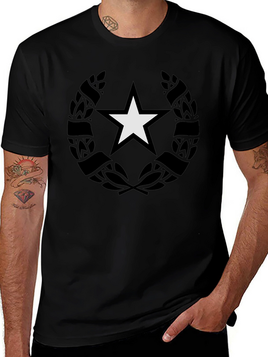 Star Wreath Graphic Black T-Shirt