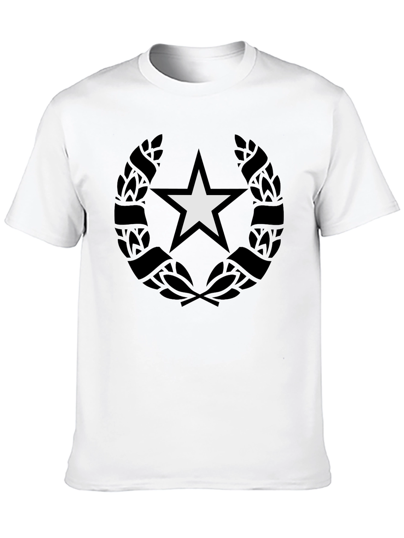Star Wreath Graphic Black T-Shirt