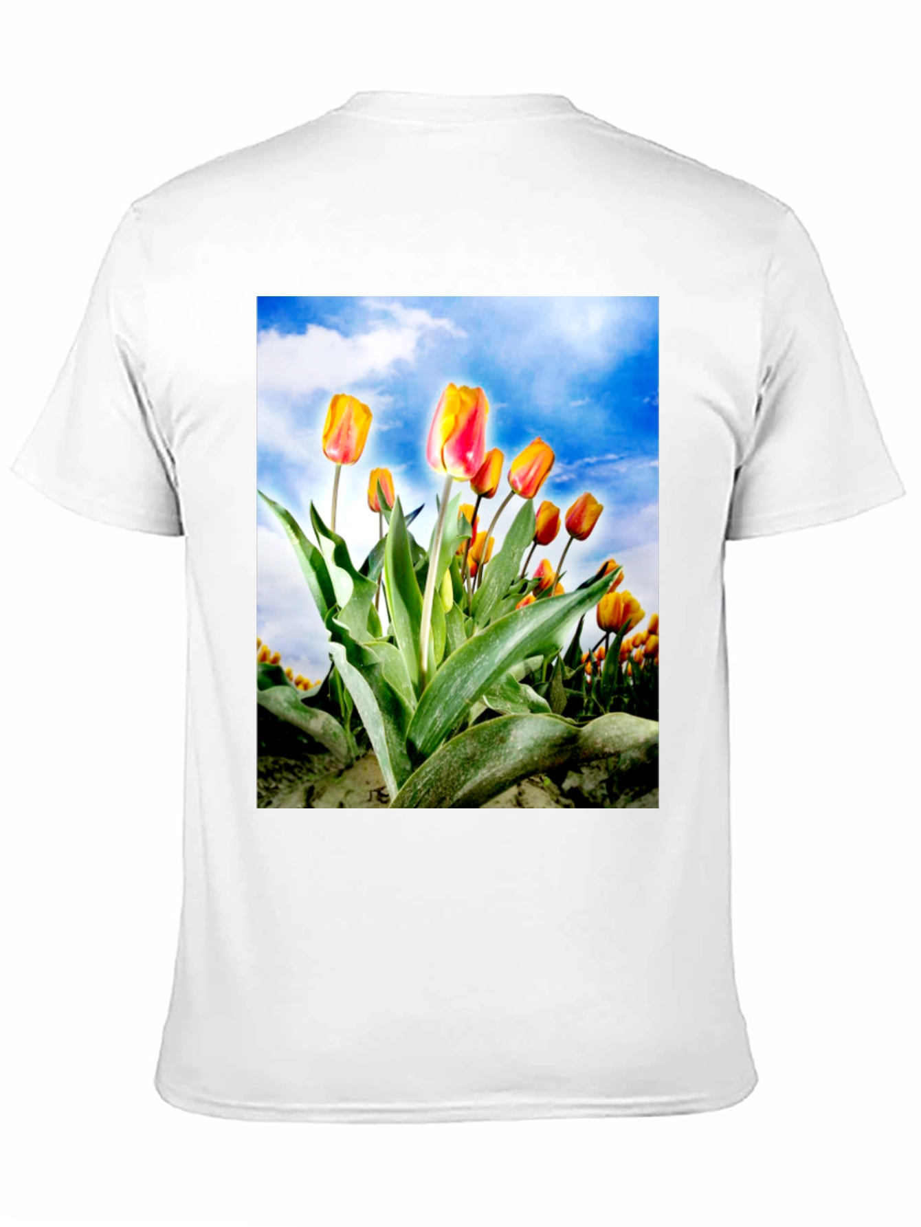 Tulip Field T-Shirt - Artistic Floral Design