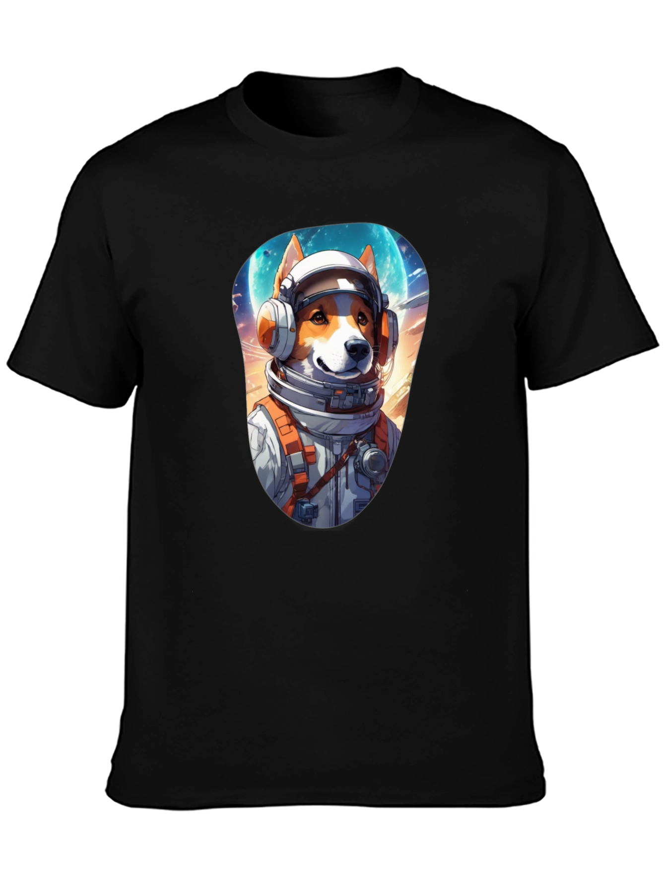 Astronaut Dog Graphic T-Shirt - Space Pup Tee