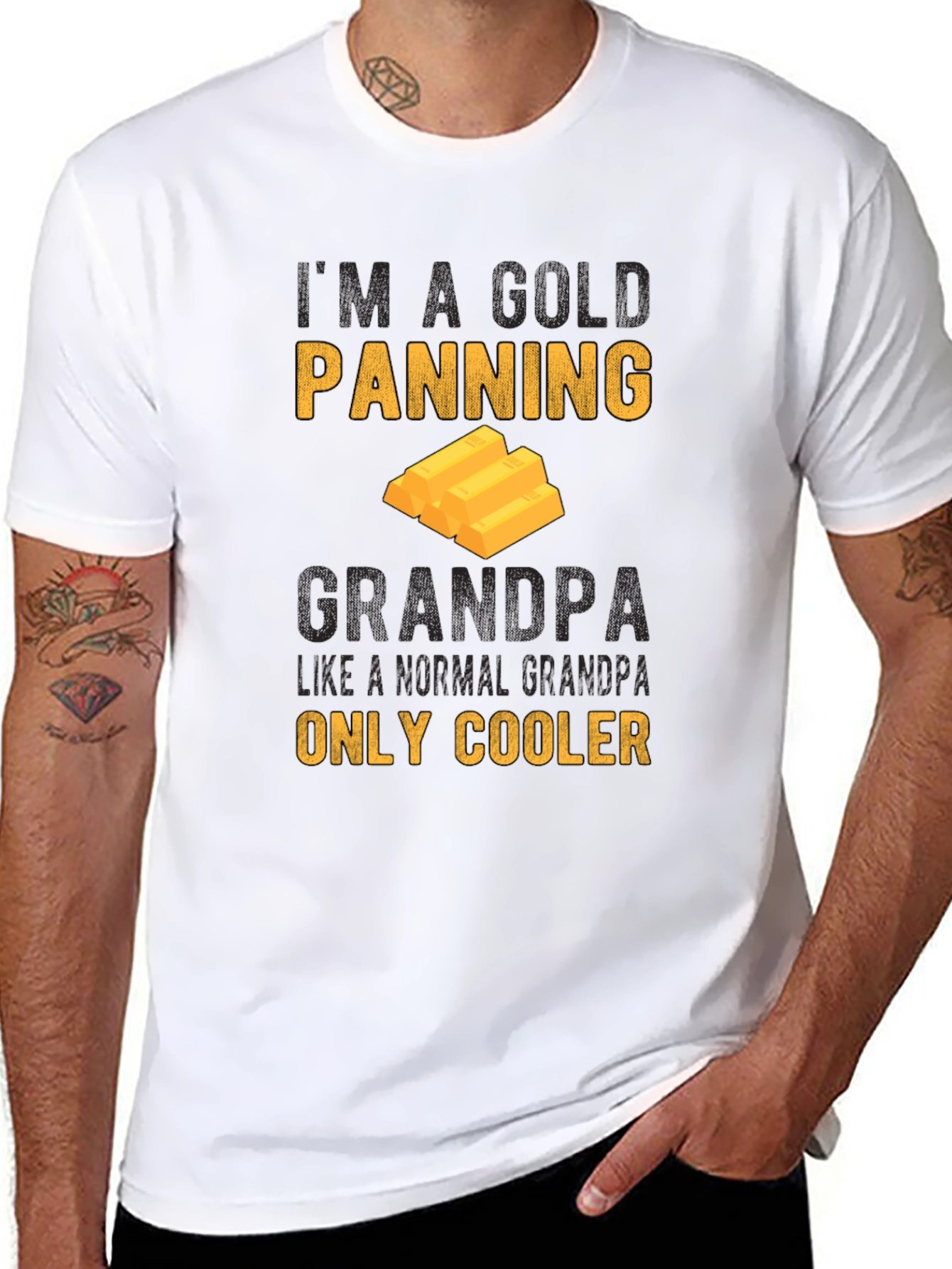 Gold Panning Grandpa T-Shirt - Cool Grandpa Gift