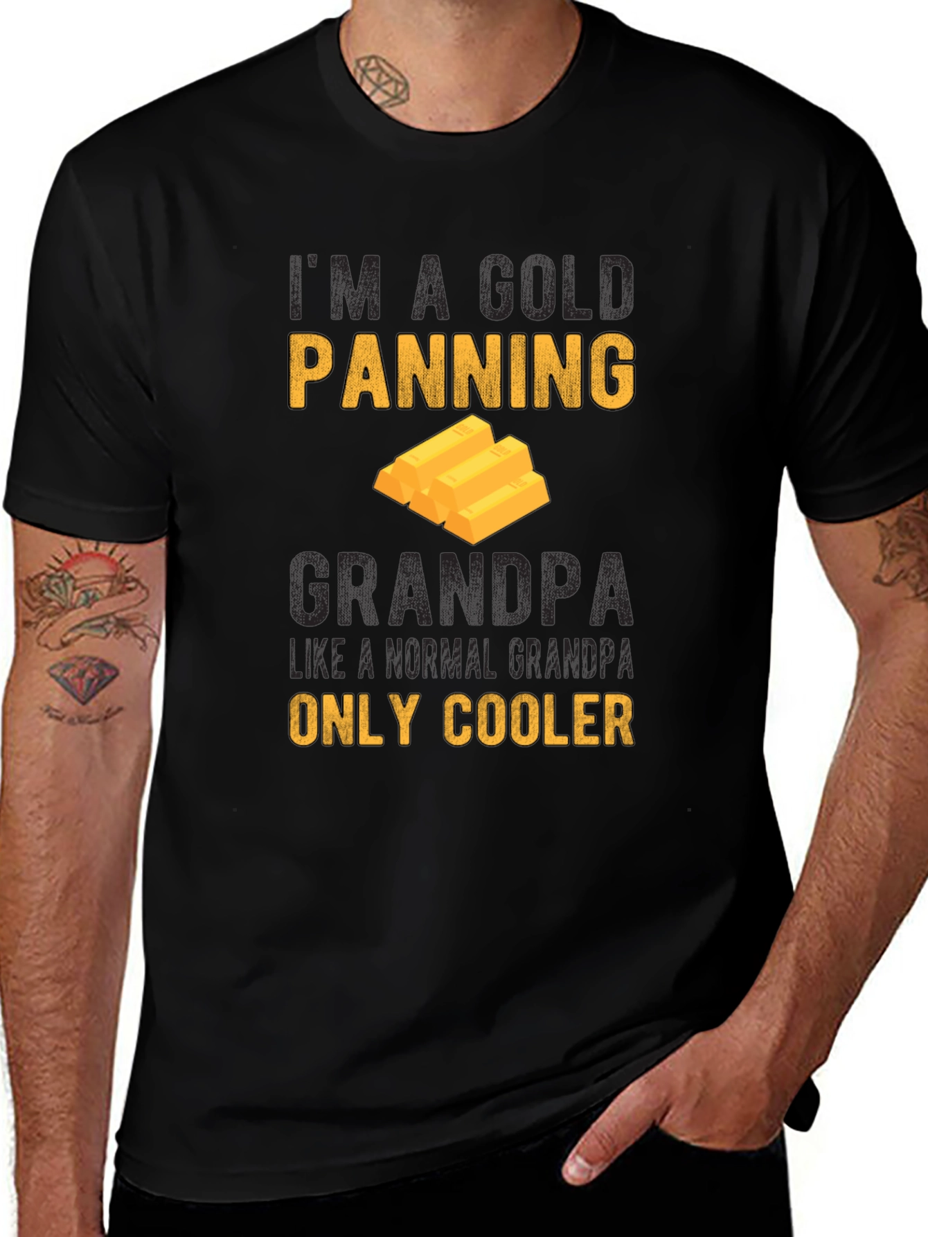 Gold Panning Grandpa T-Shirt - Cool Grandpa Gift