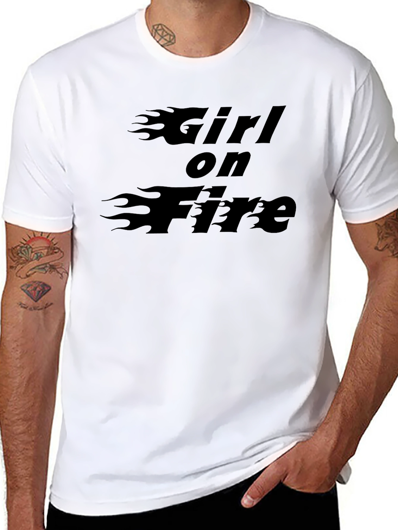 Girl on Fire Graphic Tee - Black T-Shirt
