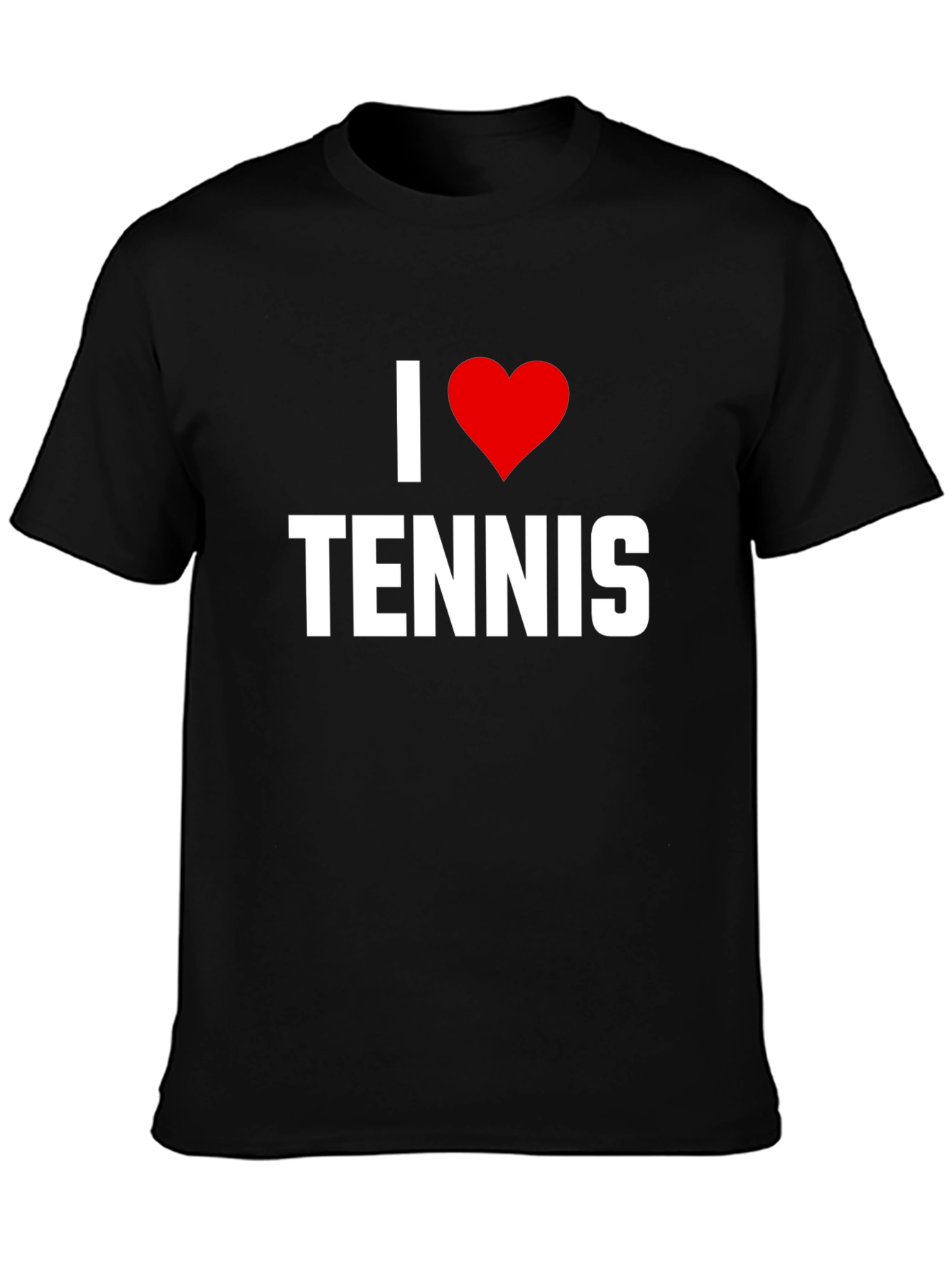 I Heart Tennis Black Graphic Tee