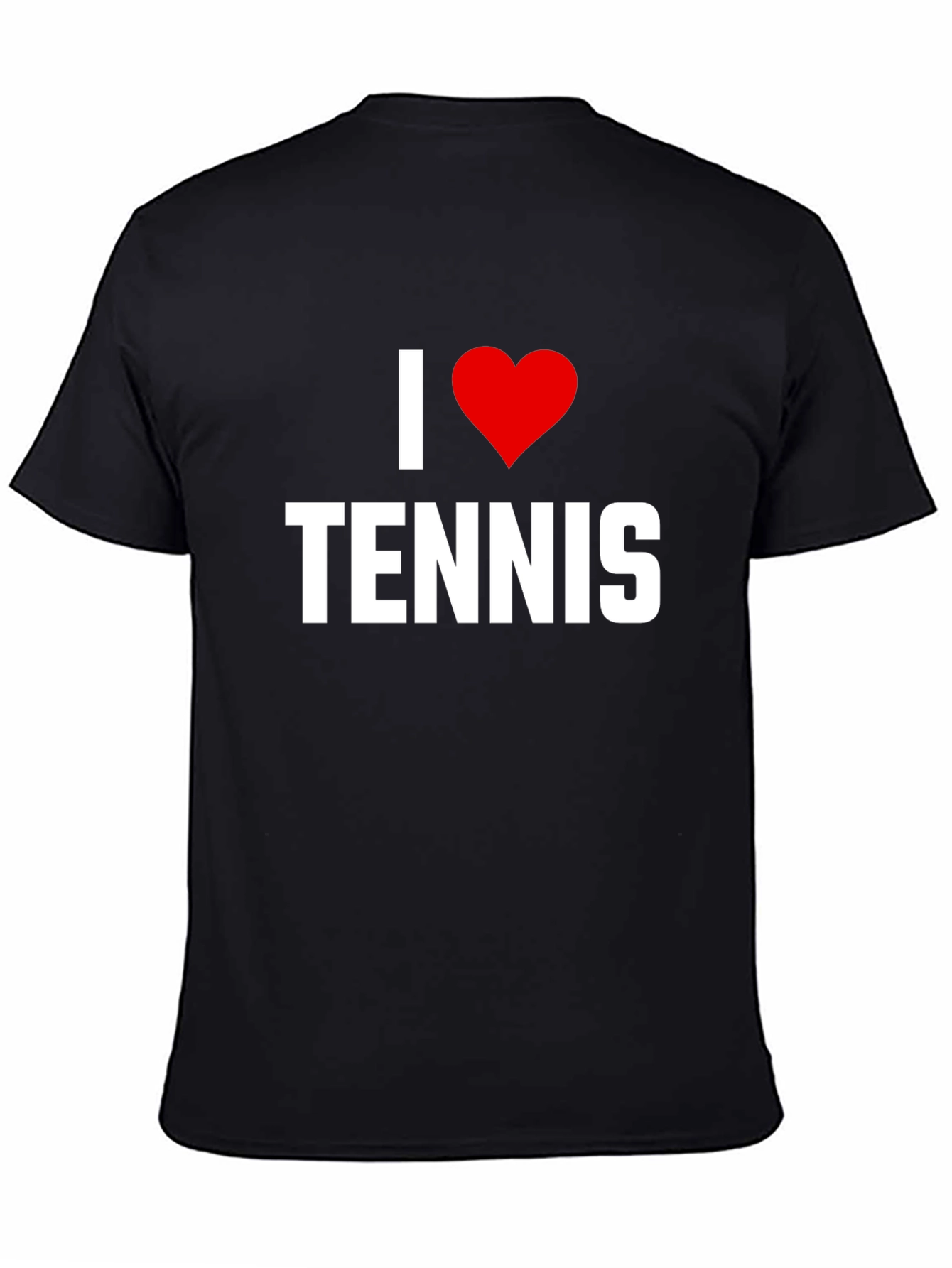 I Heart Tennis Black Graphic Tee