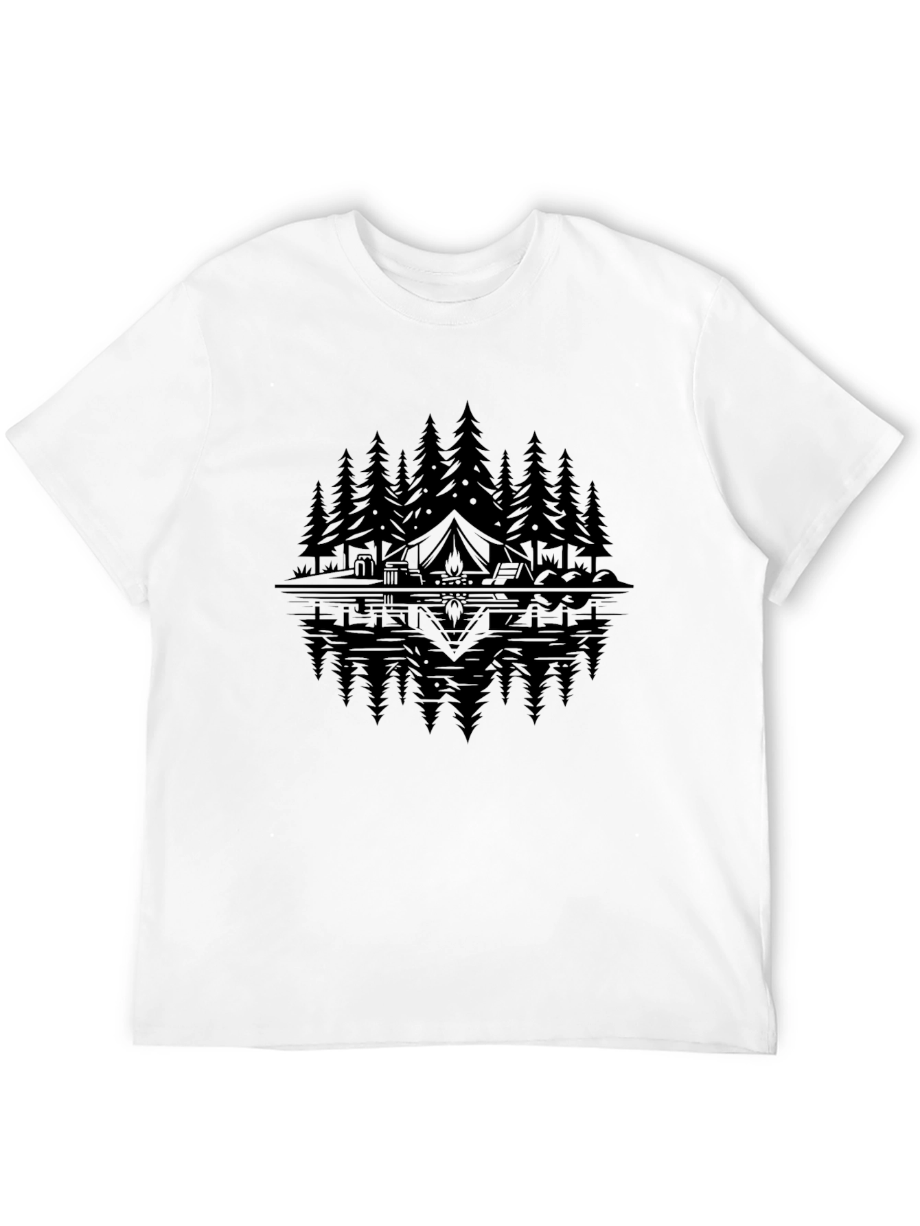 Camping Reflective Graphic T-Shirt