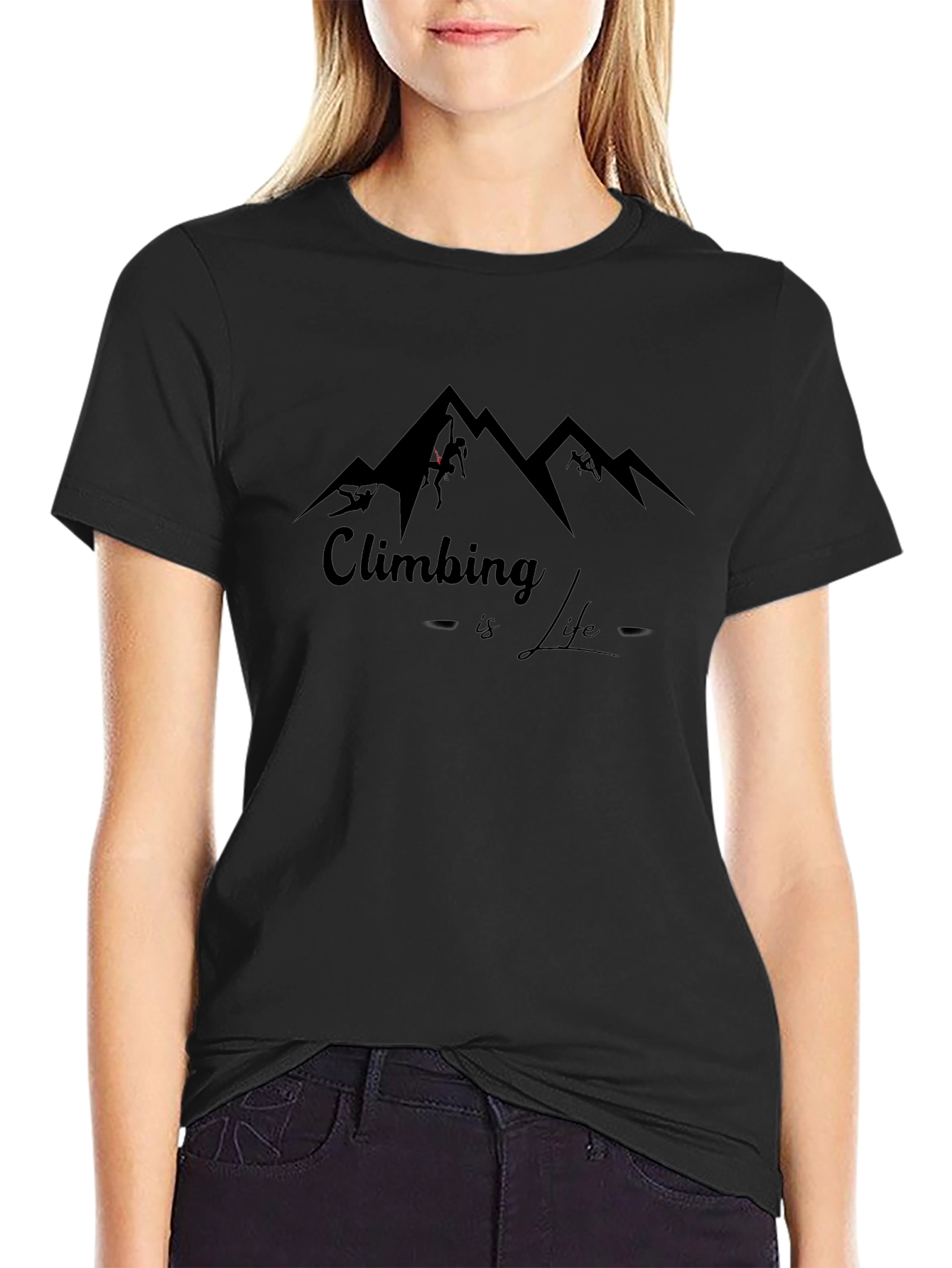 Climbing is Life Graphic Tee - Black