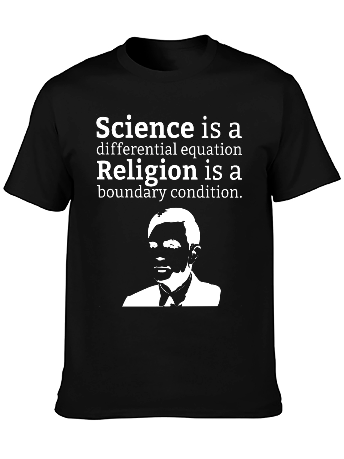Science vs Religion Graphic T-Shirt - Black
